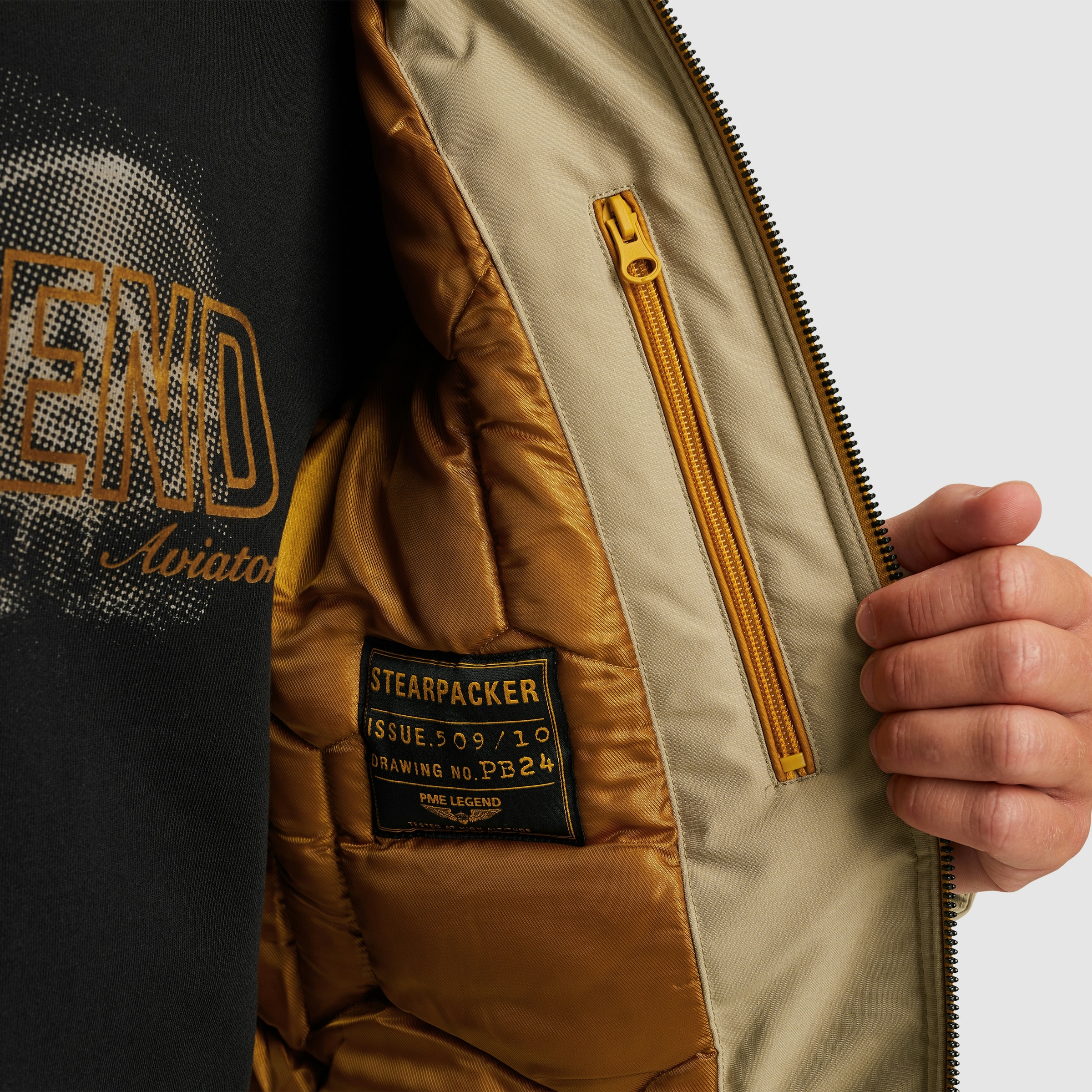 PME LEGEND Winterjacke mit Kapuze Taschen mit Reißverschluss
