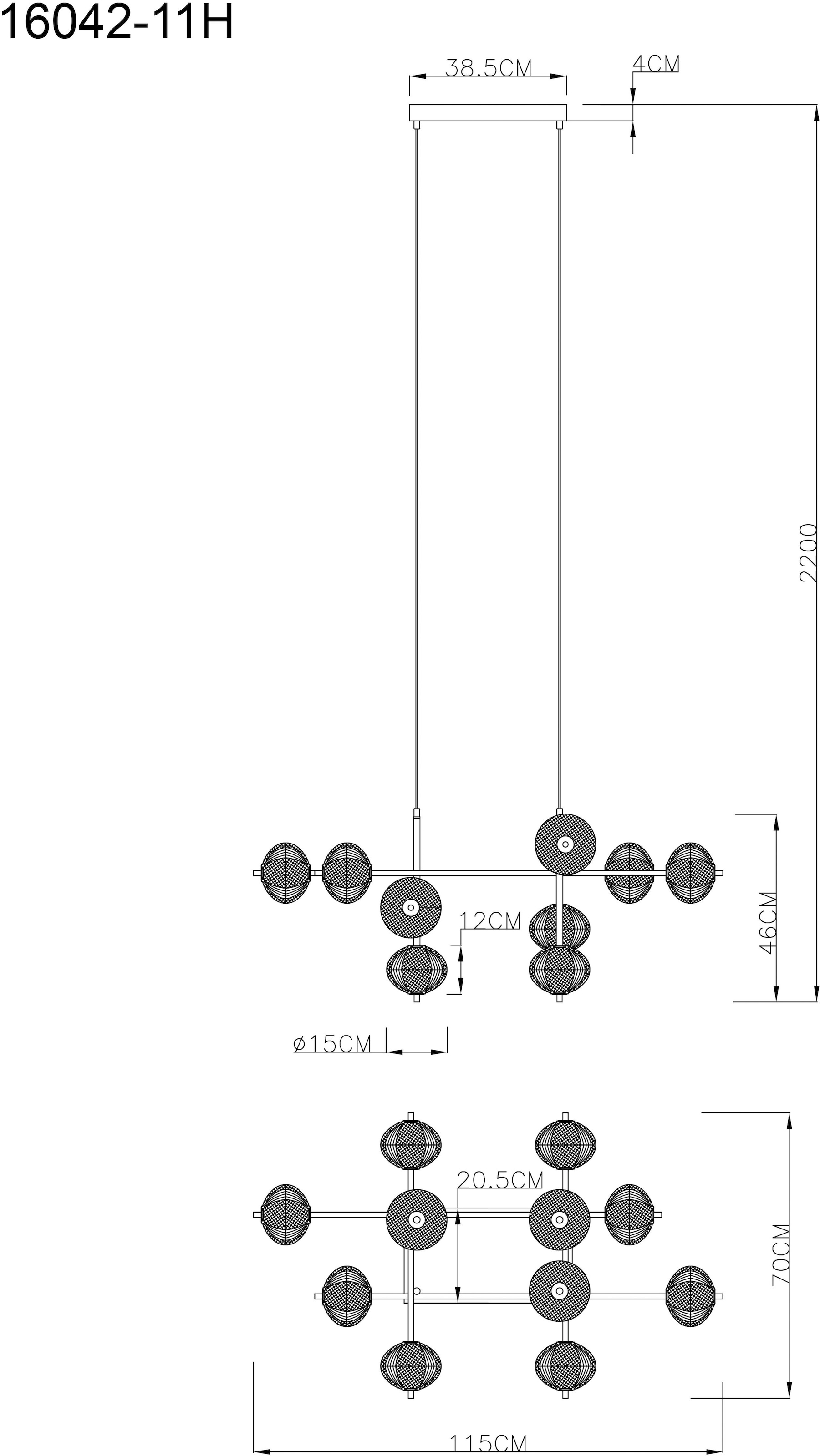 GLOBO LIGHTING Hängeleuchte »AIDA« LED-Modul 1 Stk. Hängelampe Esszimmer-Leuchte Esstischleuchte Wohnzimmer