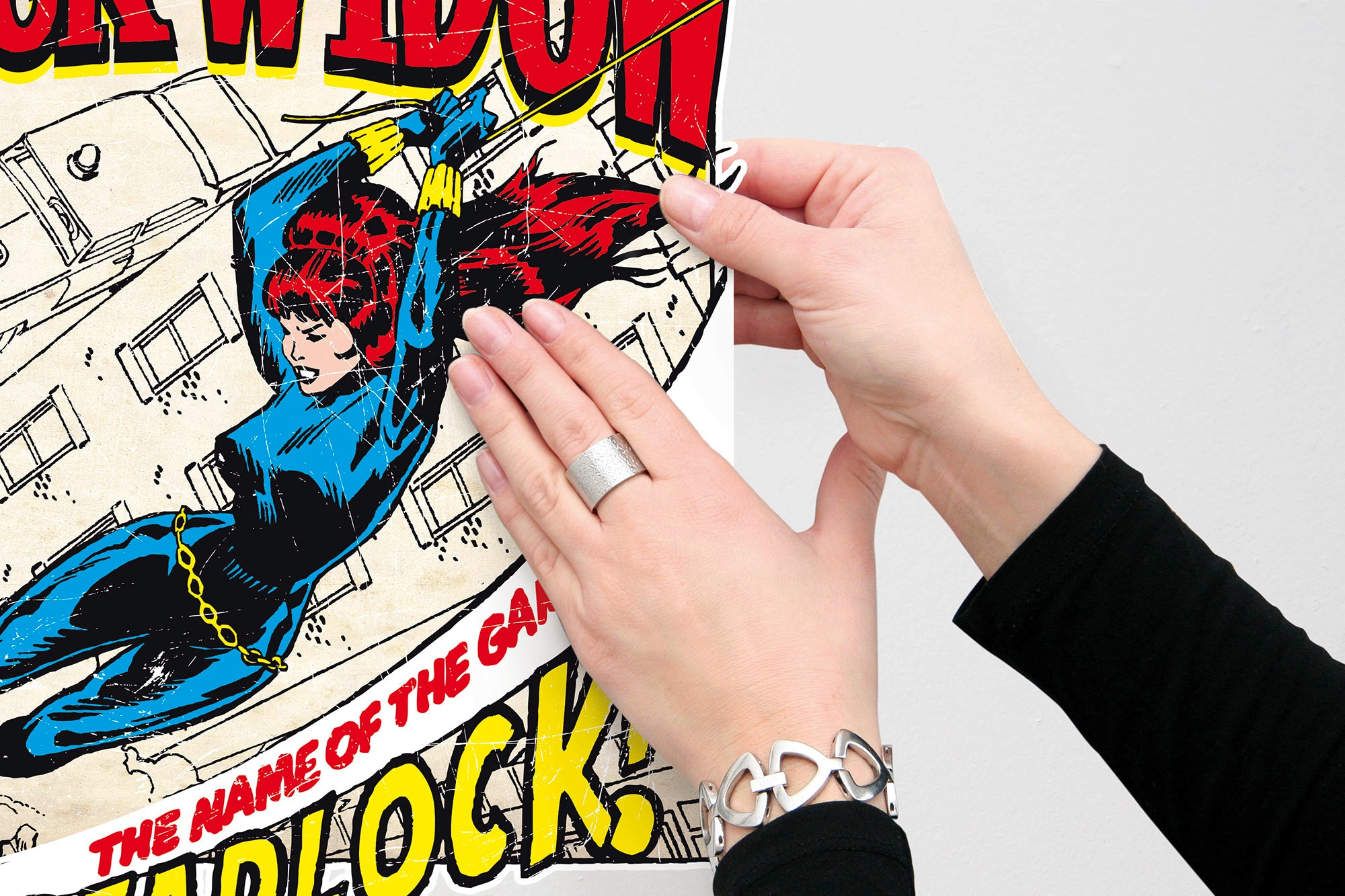 Komar Wandtattoo »Black Widow Comic Classic - Größe 50 x 70 cm«, (1 St.), selbstklebend, Wandsticker, Kinderzimmer