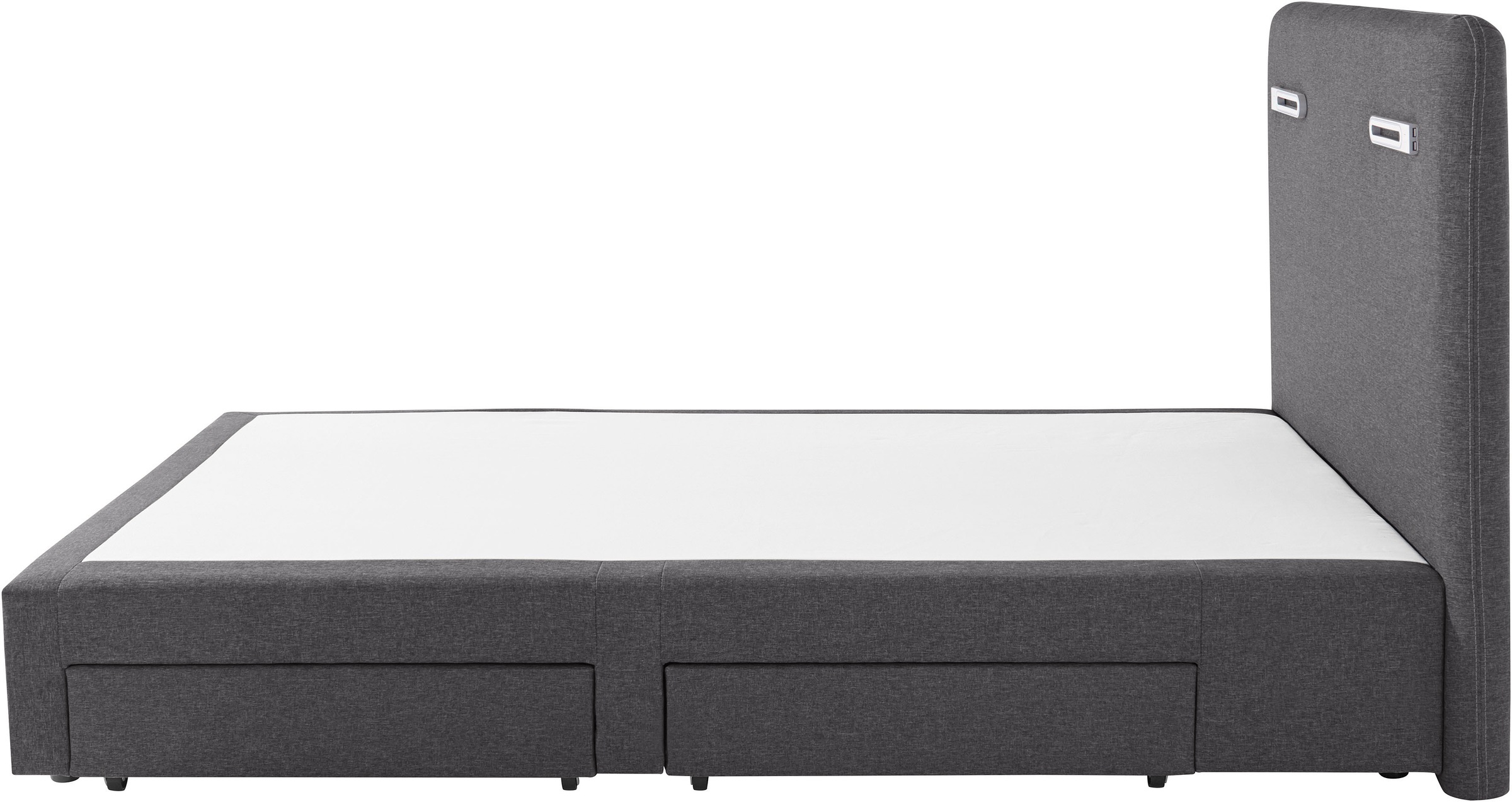 INOSIGN Boxbett »Luan«, Schubkästen, LED-Beleuchtung und Topper, in Breite 120 cm und 180 cm
