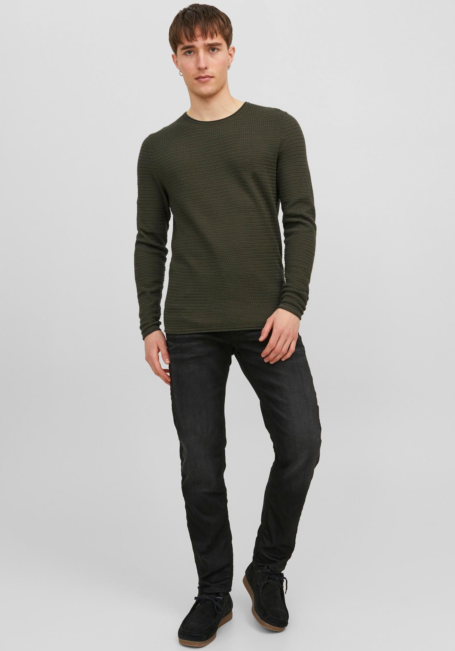 Jack & Jones Rundhalspullover »JPRBLUMIGUEL KNIT CREW NECK NOOS«