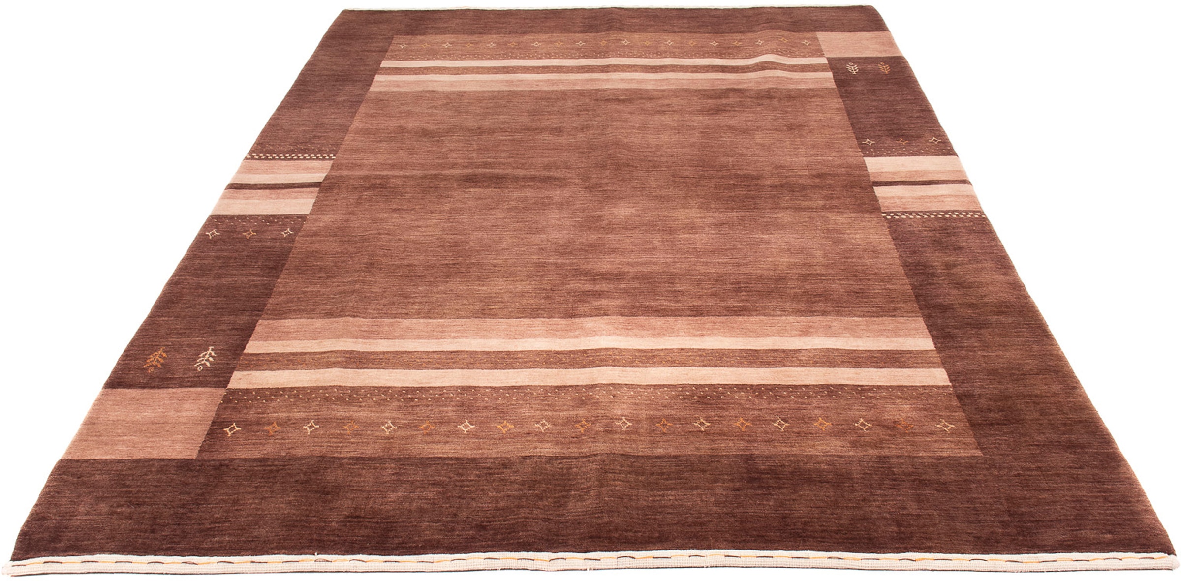 morgenland Wollteppich »Gabbeh - Loribaft Indus - 247 x 172 cm - braun«, re günstig online kaufen