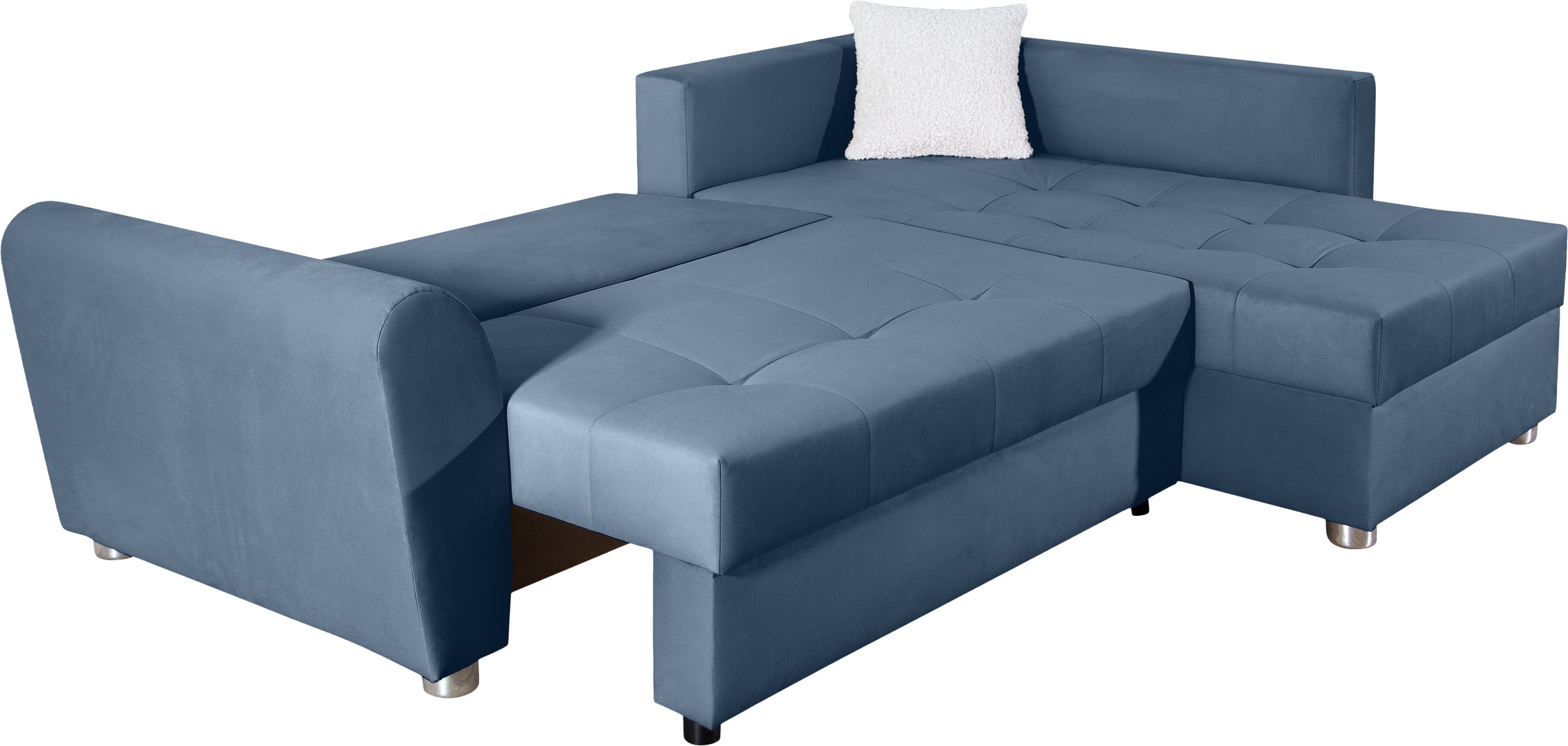 COLLECTION AB Ecksofa »JANA«, Ecksofa,Bettfunktion,Bettkasten,Bonnelfederkern,Rückenkissen