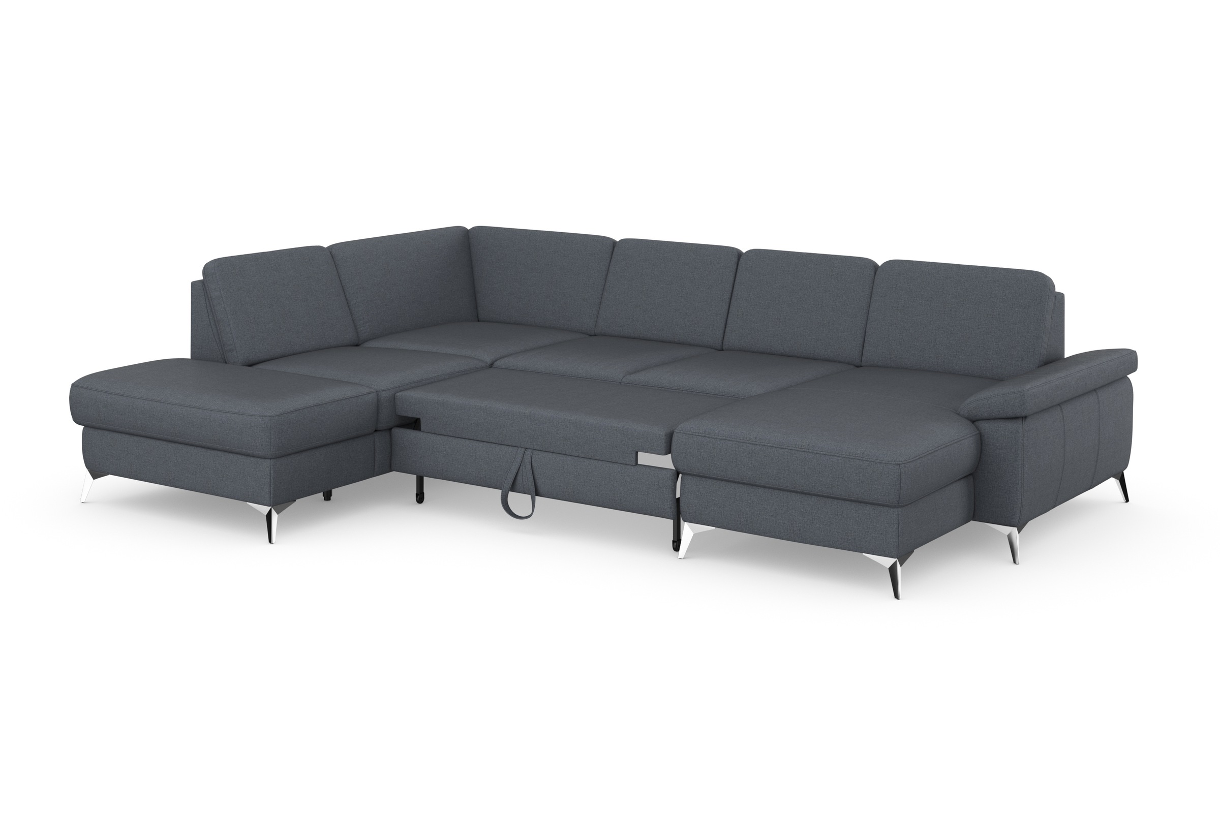 sit&more Wohnlandschaft »Padua U-Form«, inklusive Sitztiefenverstellung, Armteilfunktion und Federkern