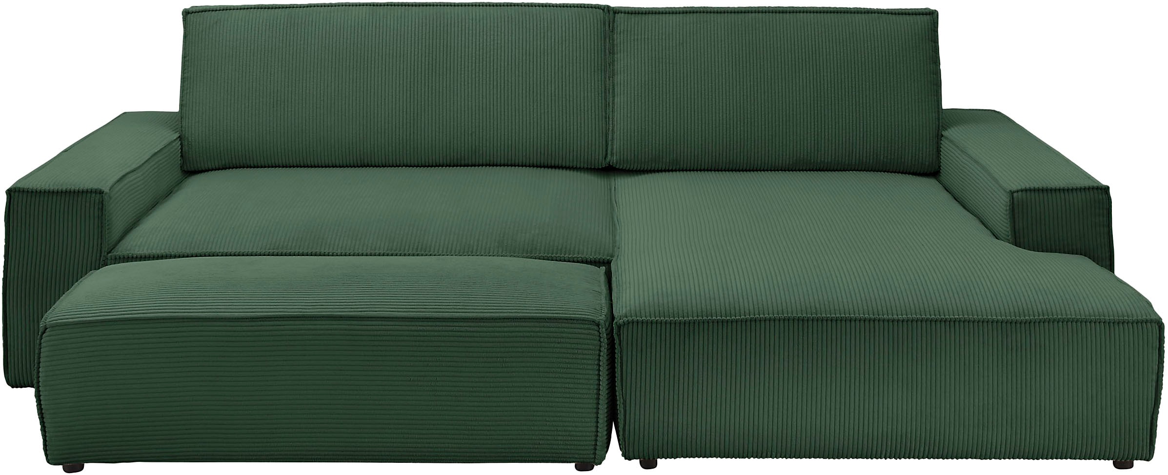 Home affaire Polsterecke »NEU: SHERWOOD XXL tief, L-Form mit Schlaffunktion, Big-Sofa mit Hocker«, (Set, 2 St.), stellbar zum Schlafsofa (Krokodilverbinder), Cord, Leinenoptik