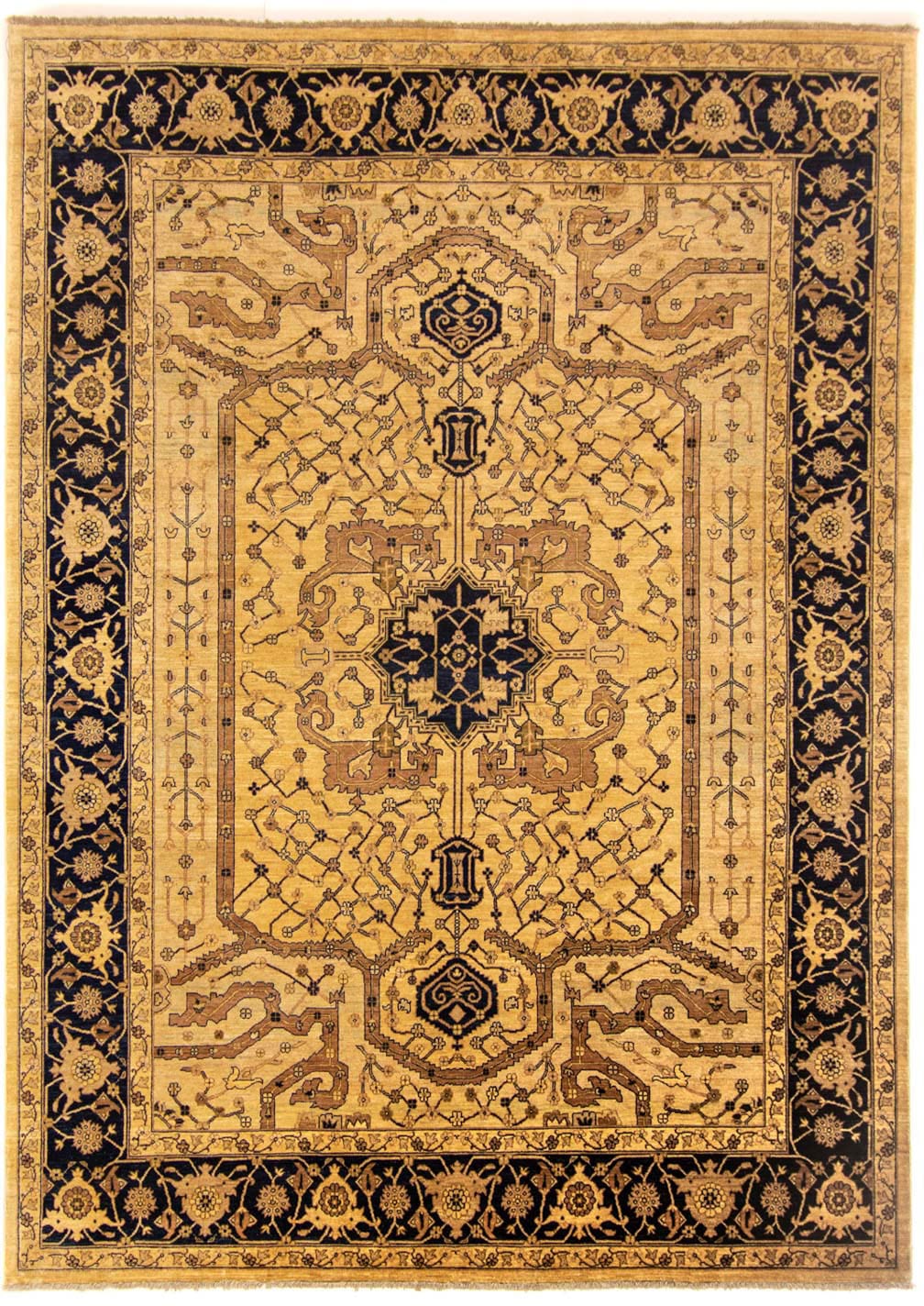 morgenland Wollteppich »Ziegler Medaillon Oro 348 x 278 cm«, rechteckig, Un günstig online kaufen