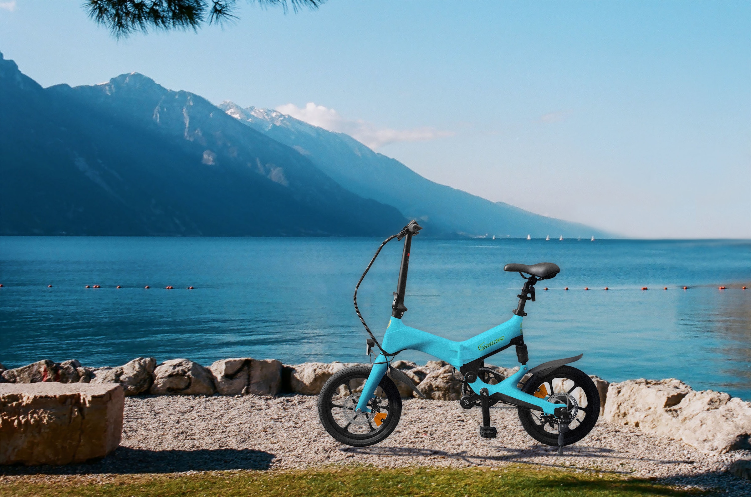 SachsenRad E-Bike »F12«, 1 Gang, Shimano, keine, Heckmotor 250 W, LCD-Steuerdisplay, Fahrmodus Pedelec, 
LED-Frontlicht, LED Rücklicht