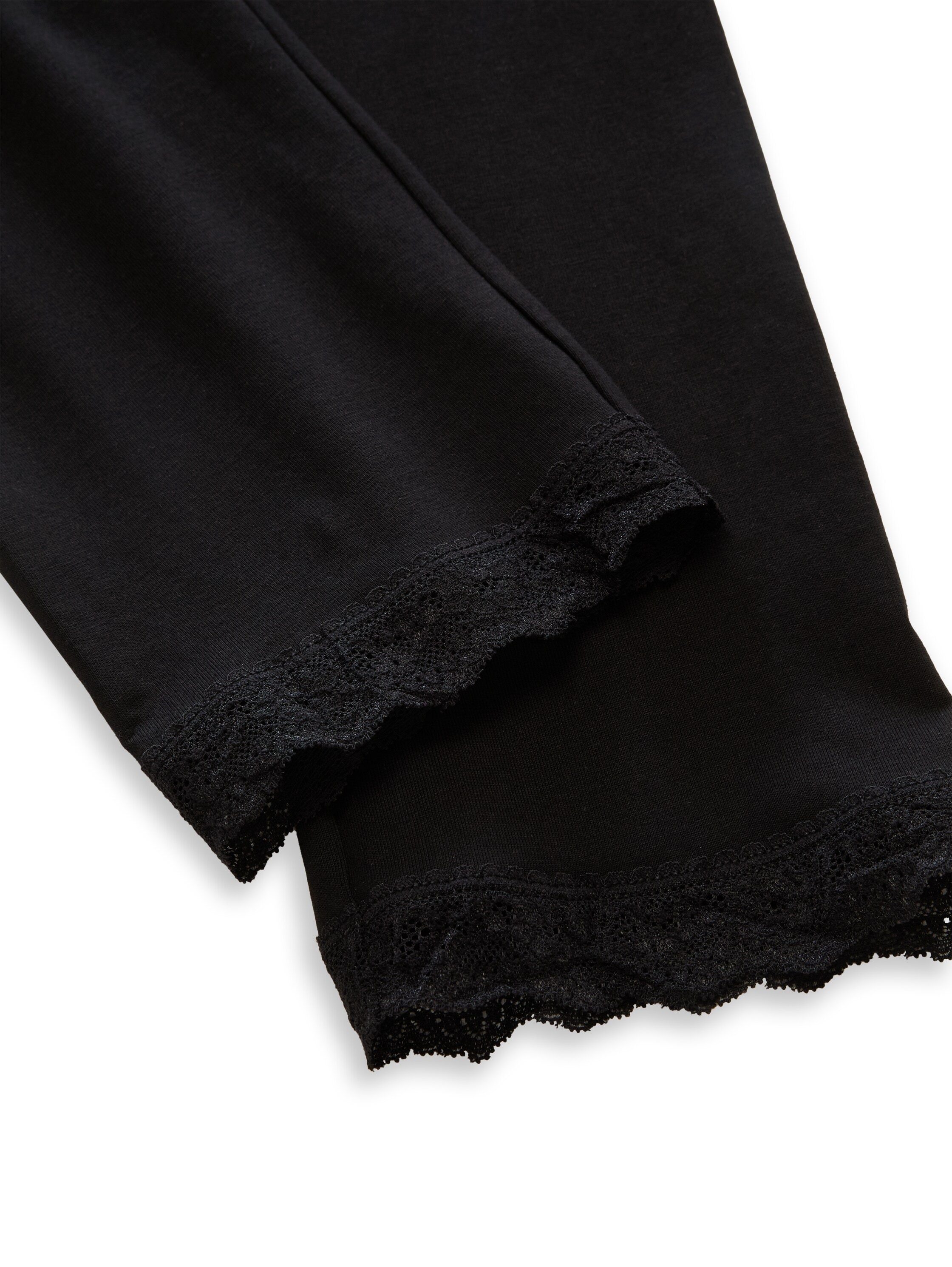 TOM TAILOR Denim Leggings  mit Spitzen-Details am Bein
