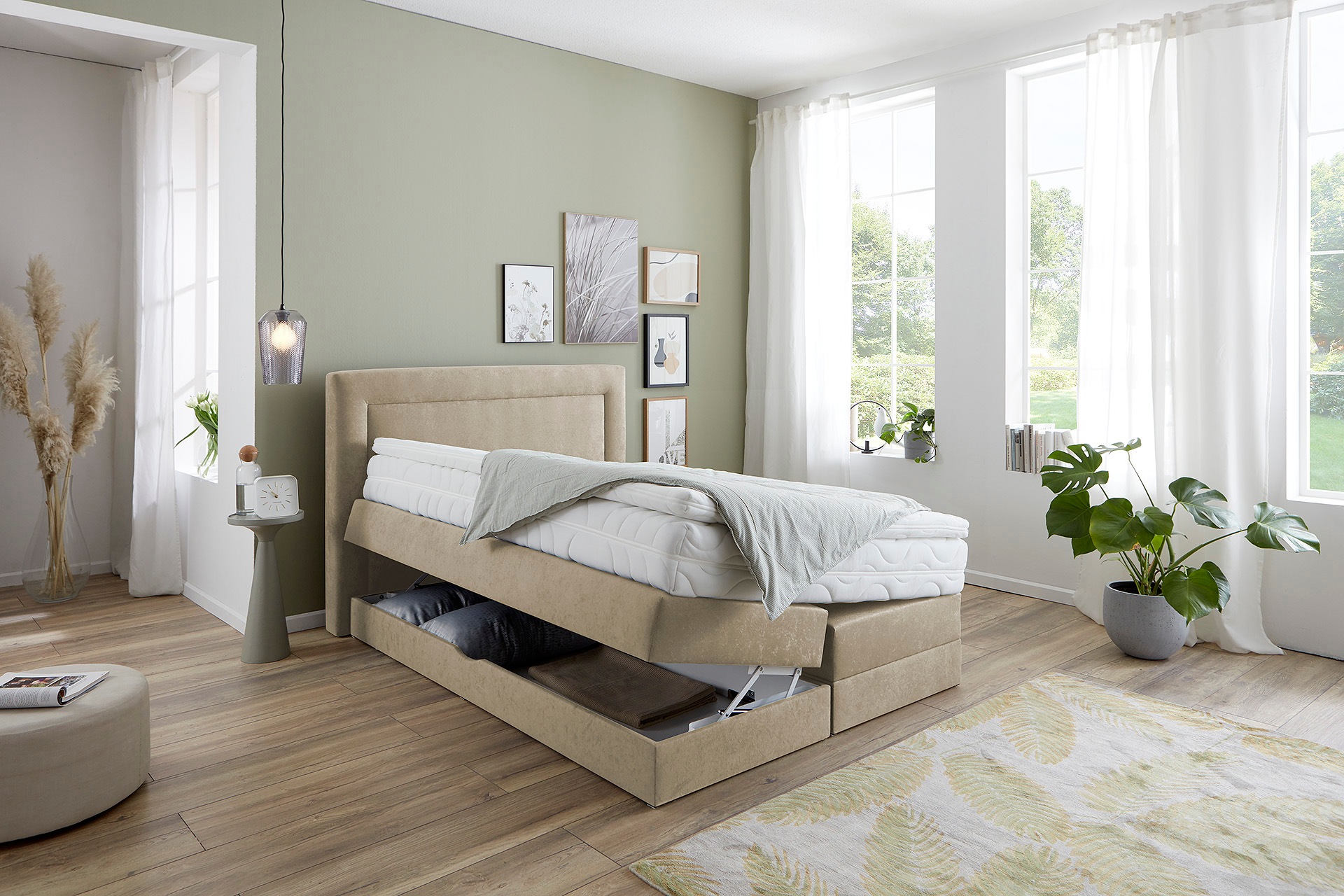 Westfalia Schlafkomfort Boxspringbett, wahlweise mit Bettkasten und Topper