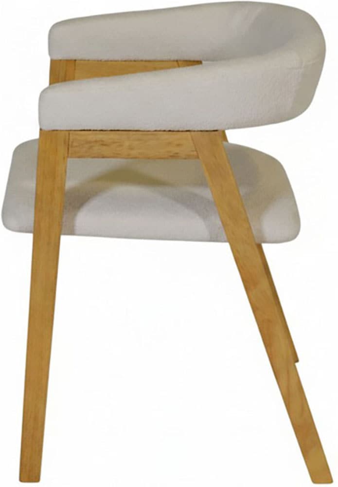 Jahnke Armlehnstuhl »BOW SIT DUO« (Set) Esszimmerstuhl (2er Set), Massivholz, Boucle-Stoff,bis 110kg belastbar