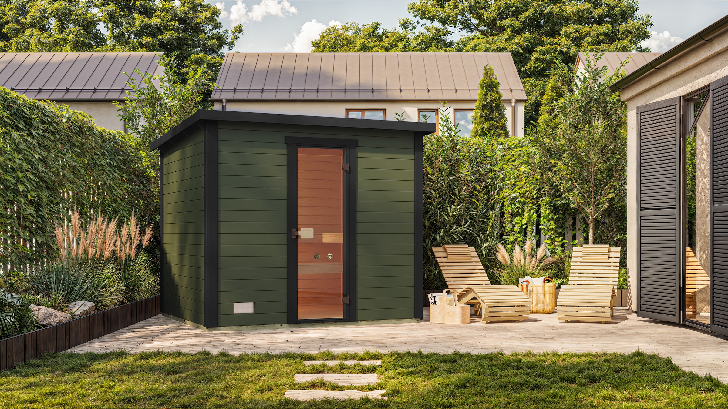 weka Saunahaus »Kaapi 4« Blockbohlen aus Fichtenholz