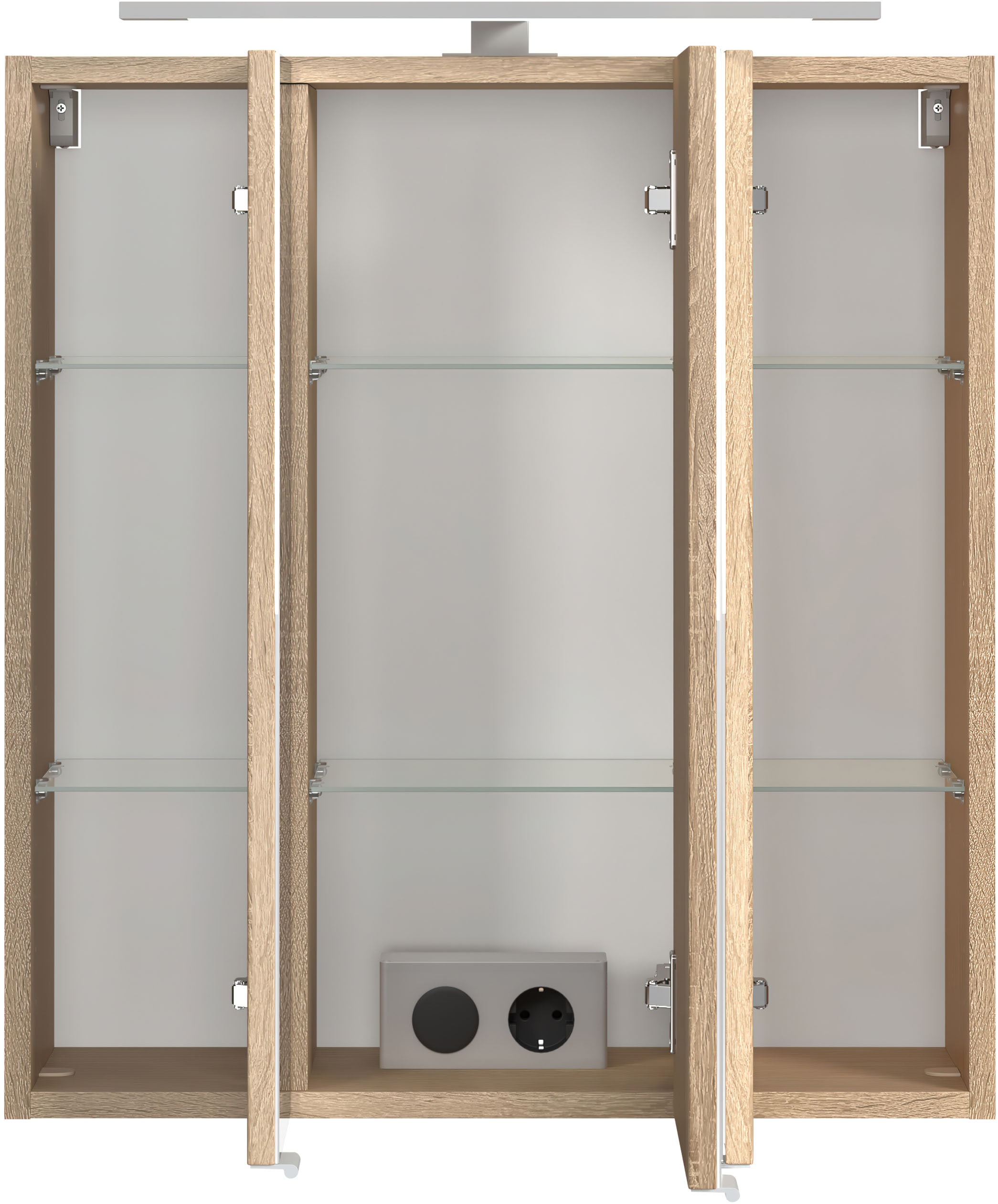 welltime Badmöbel-Set »60 cm breit, Badmöbel mit LED-Beleuchtung«, Held Möbel, 2tlg. Unterbecken-Set, Eixo