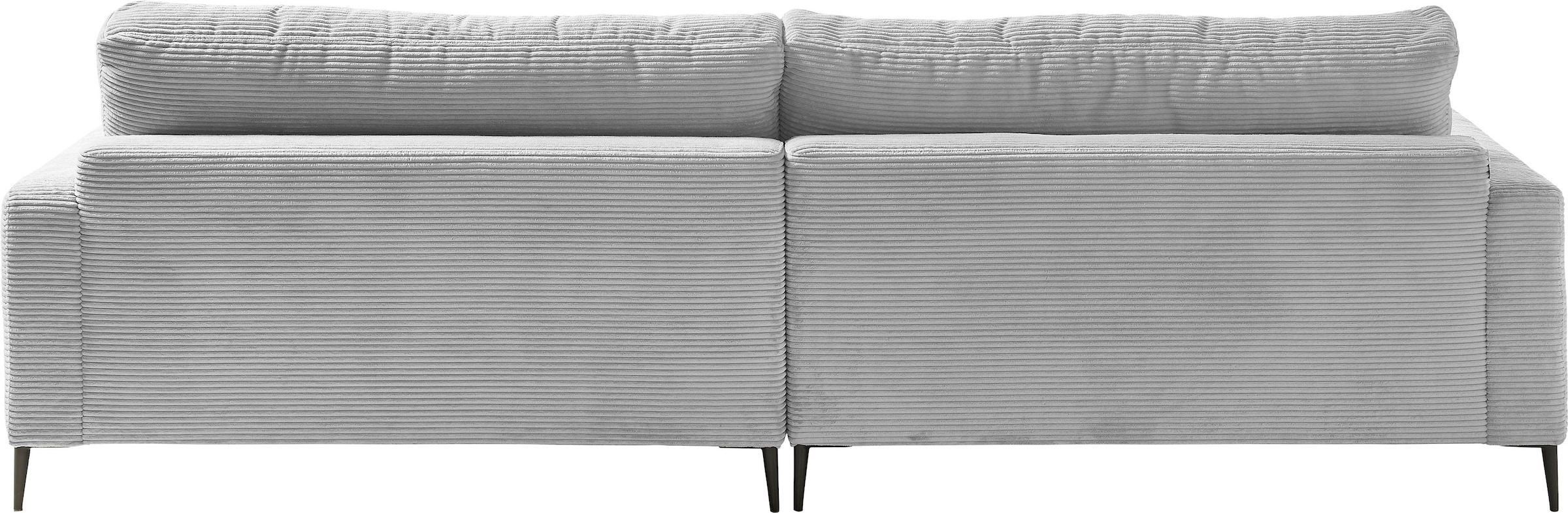 INOSIGN Ecksofa »Downtown, B/T/H: 272/190/84 cm L-Form«, weicher Sitzkomfort auch in Cord und Bouclé, incl. Zierkissen