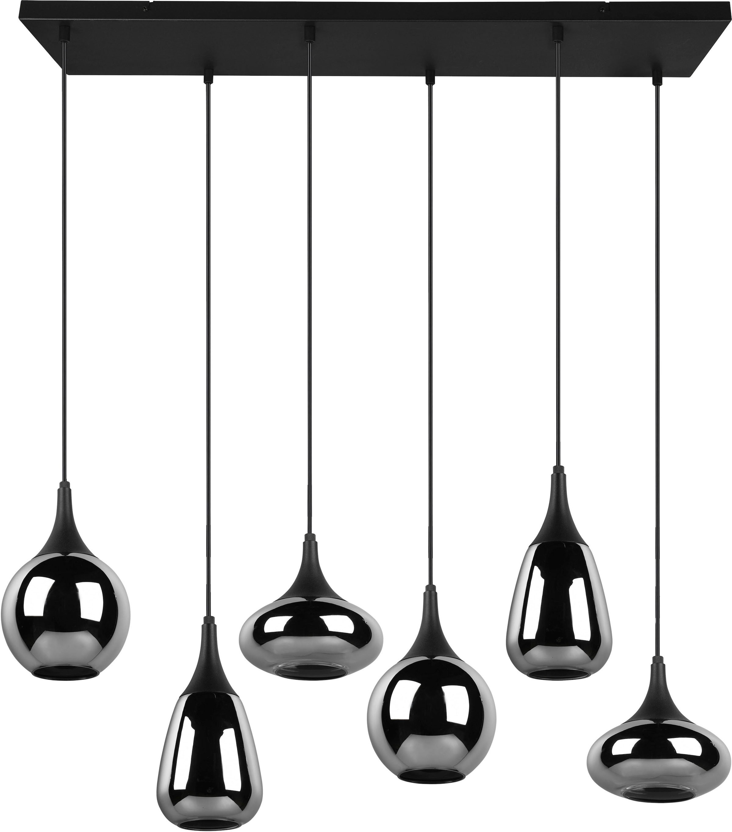 TRIO Leuchten Pendelleuchte »Lumina«, 6 flammig-flammig, Hängelampe 6-flammig  Glasschirm, exkl 3xE14 max 40W höhenverstellbar online bestellen