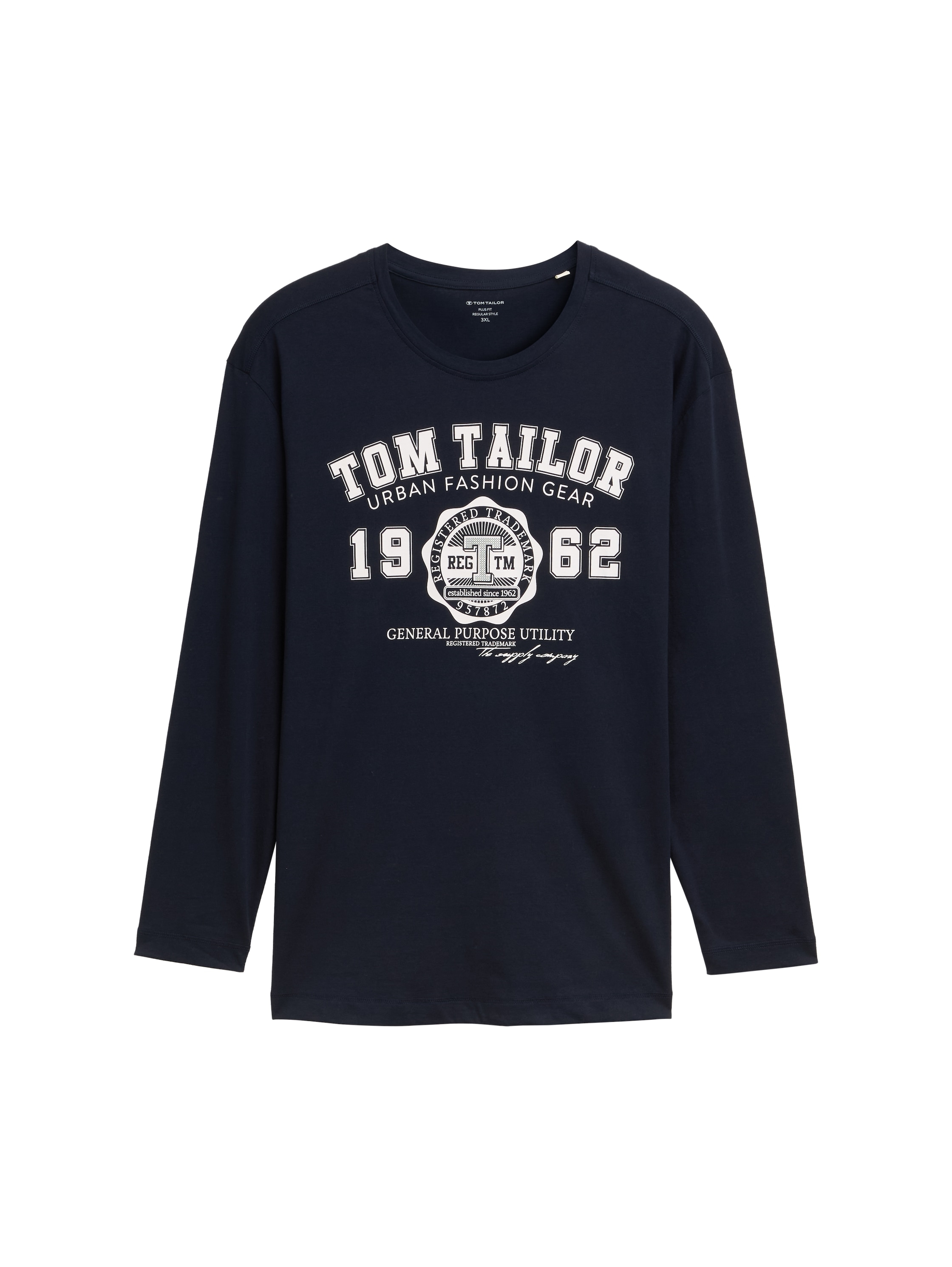 TOM TAILOR PLUS Langarmshirt mit Logo-Stickerei