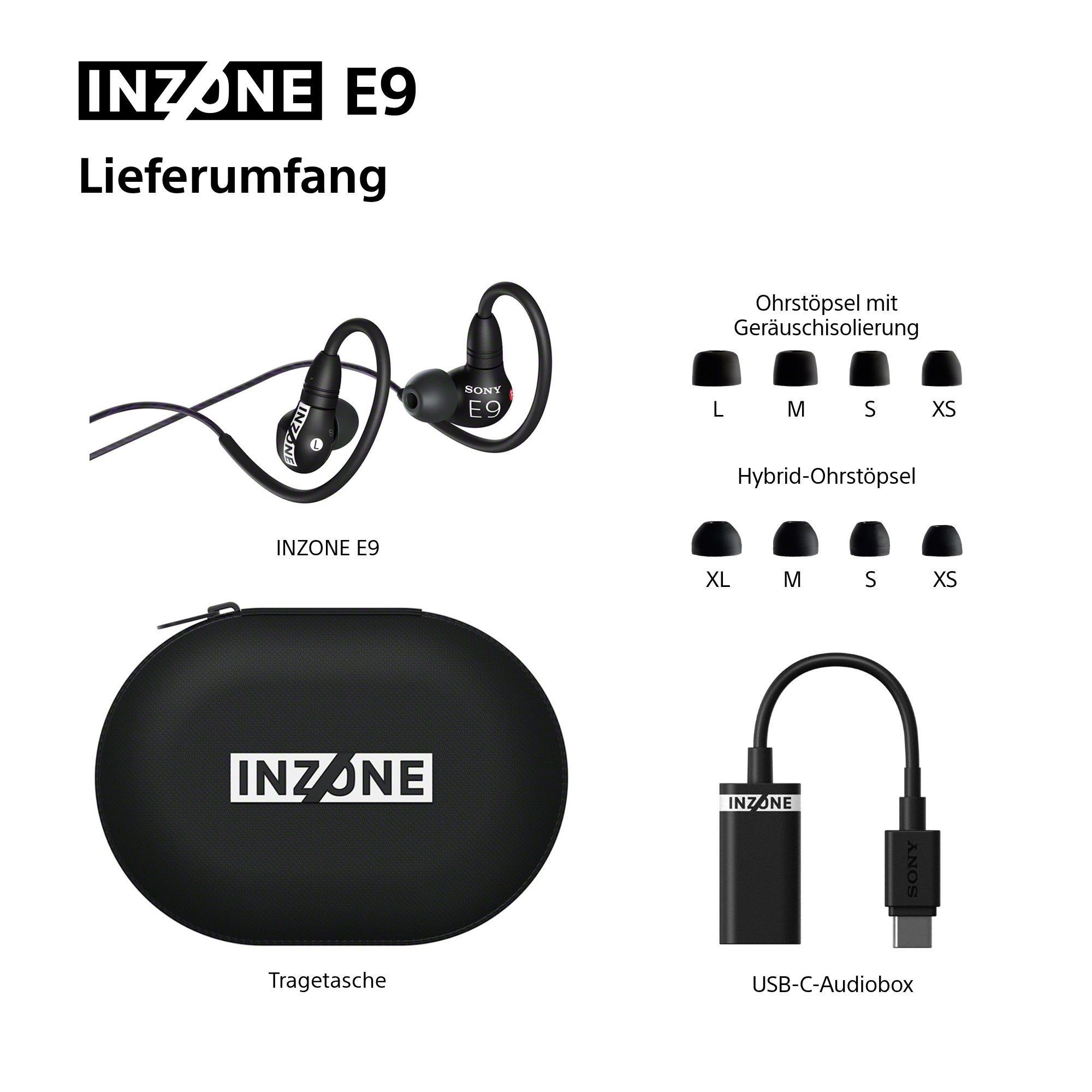 Sony Gaming-Headset »INZONE E9«, Geräuschisolierung
