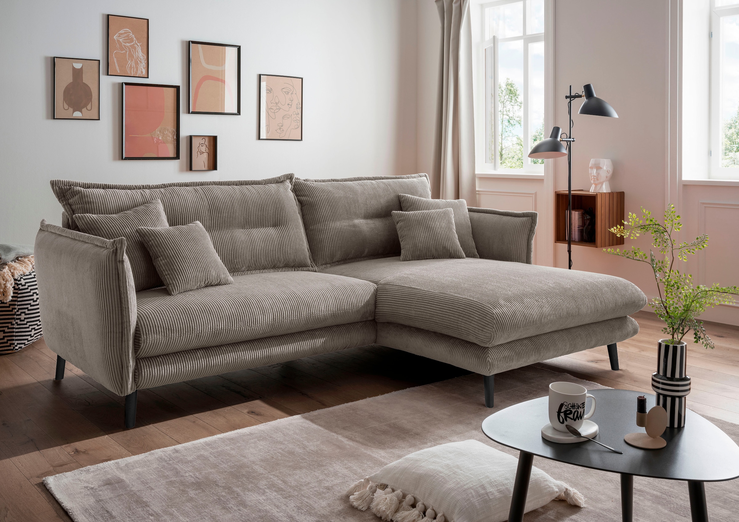 INOSIGN Ecksofa »Lazio«, in verschiedenen Bezugsqualitäten und Farben liefe günstig online kaufen