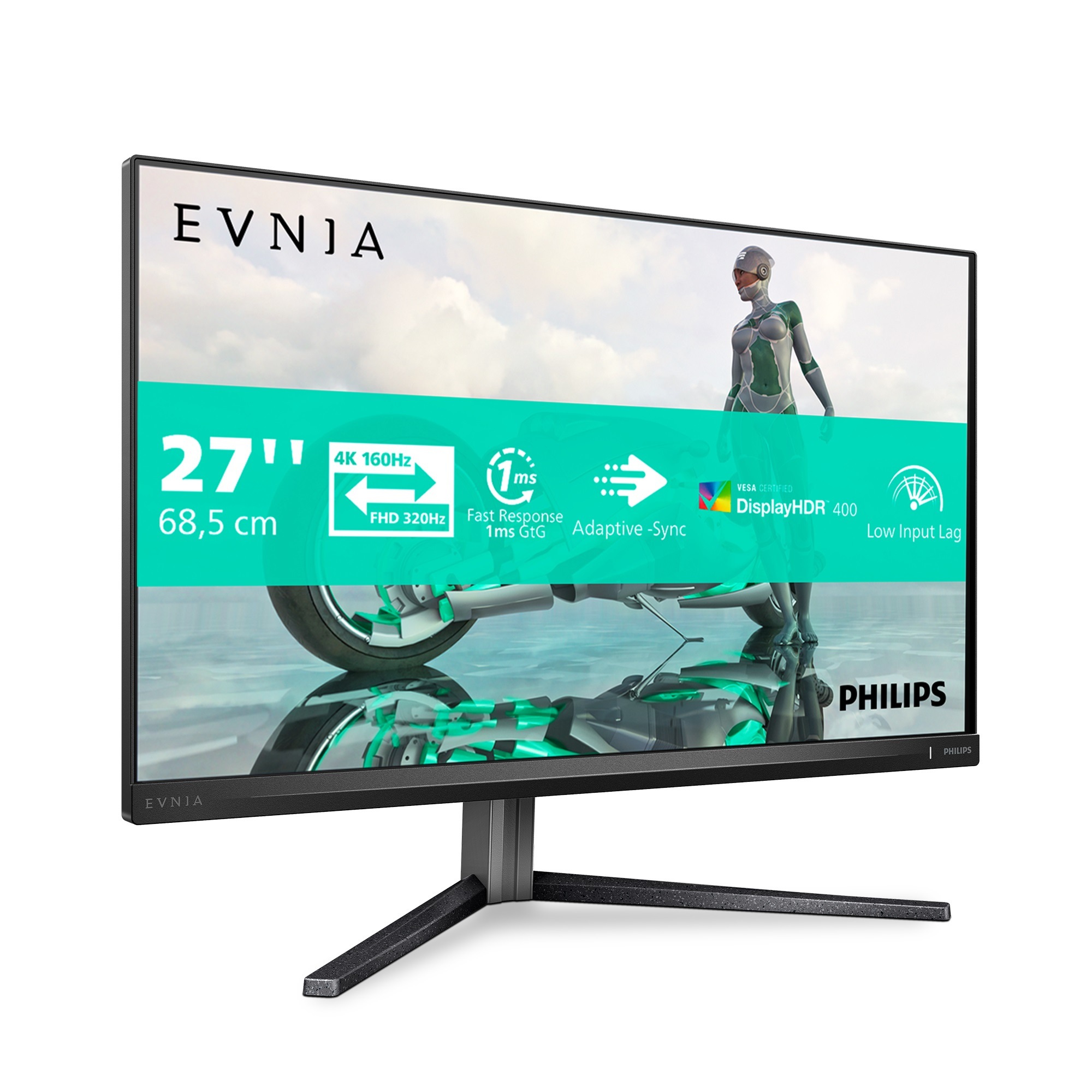 Philips Gaming-LED-Monitor »27M2N3800A«, 68,5 cm/27 Zoll, 3840 x 2160 px, 4K Ultra HD, 1 ms Reaktionszeit, 160 Hz, Dual Frame, Pivot, Drehbar, Neigbar, Höhenverstellbar, Lautsprecher