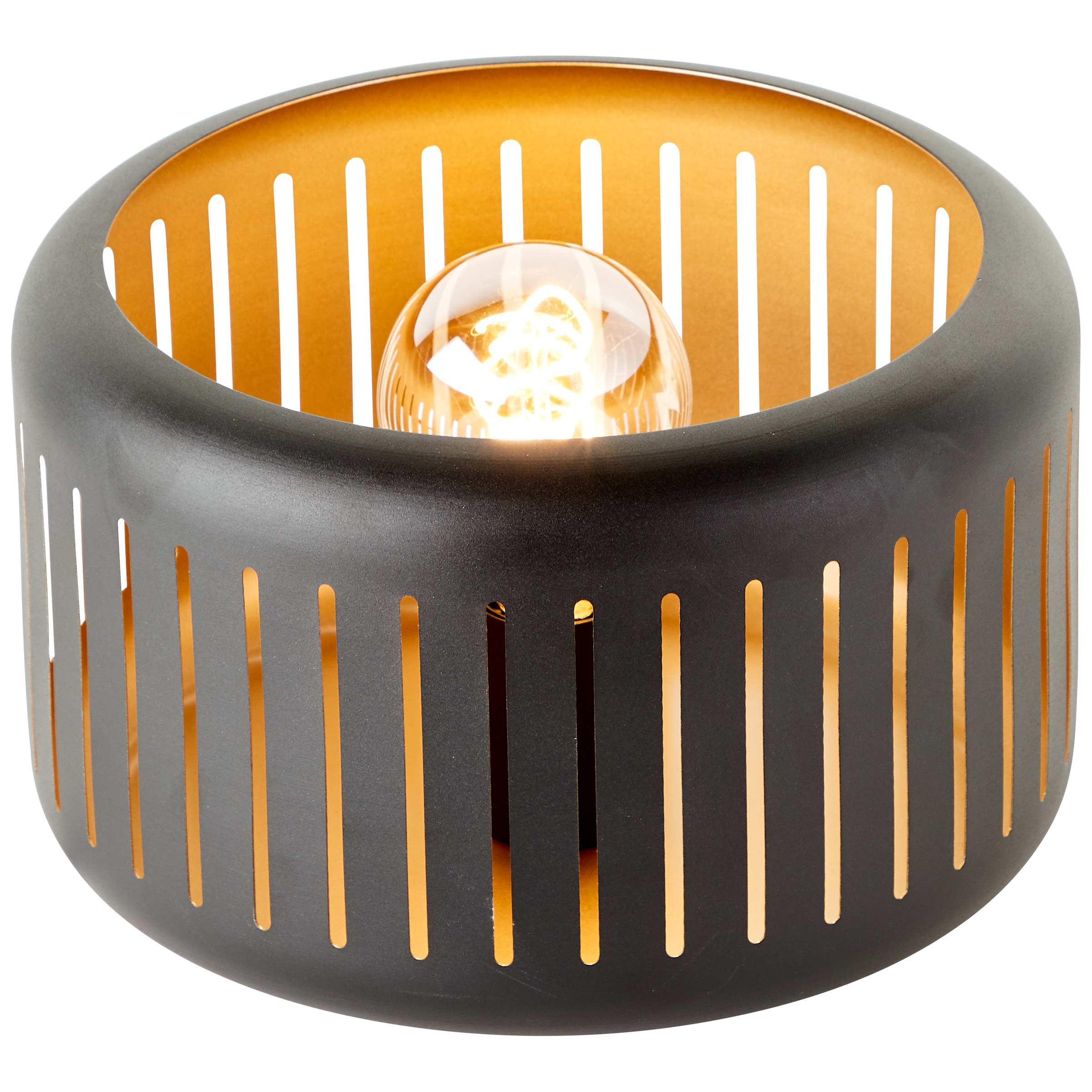 Brilliant Tischleuchte »Tyas«, 1 flammig, Leuchtmittel E27 | ohne Leuchtmittel, 19 x 27 cm, E27, Metall, schwarz/goldfarben