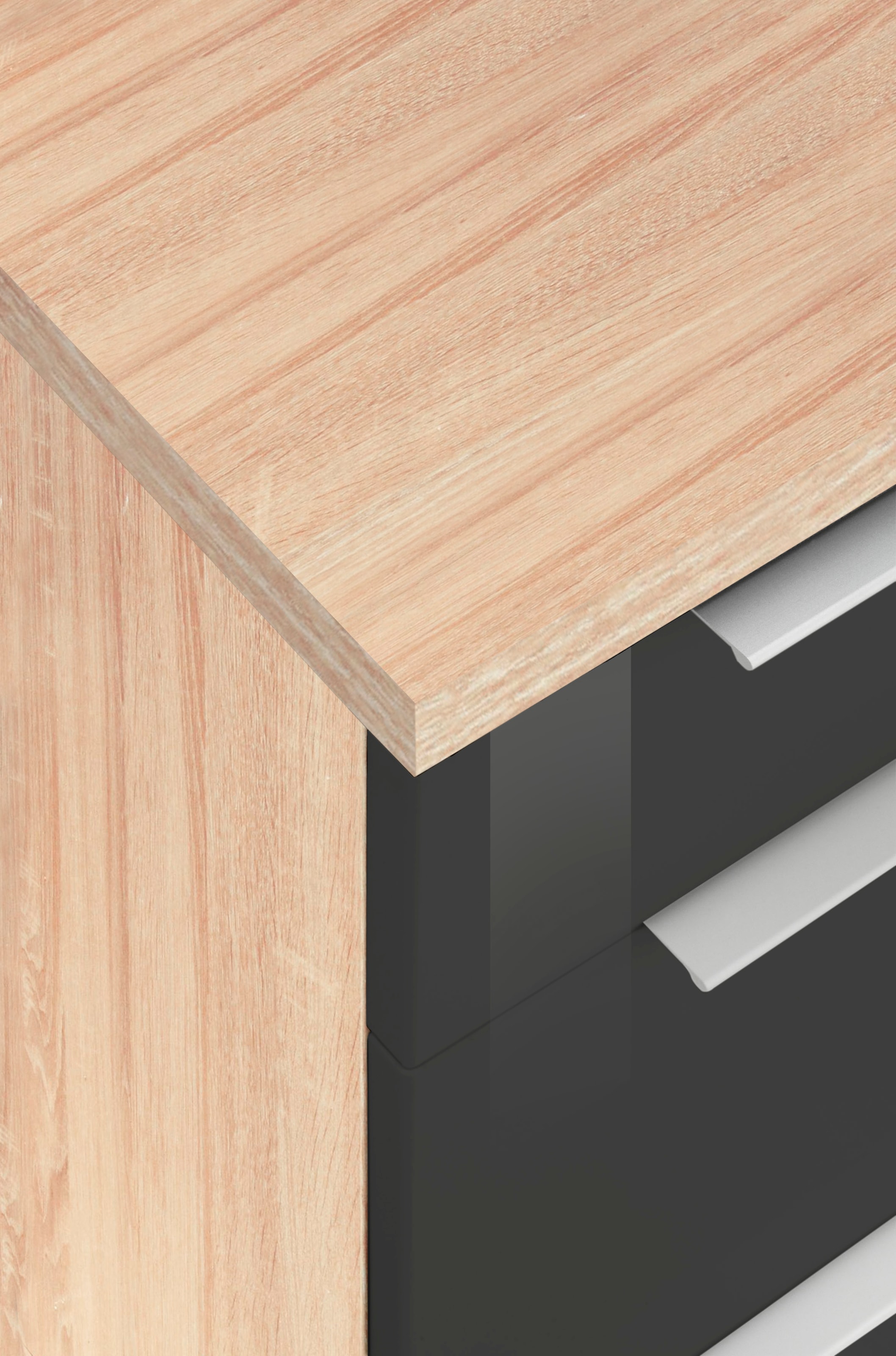 KOCHSTATION Küchenzeile »KS-Brindisi Breite 340 cm«, wahlweise mit E-Geräten und Induktion, mit MDF-Fronten und Regal