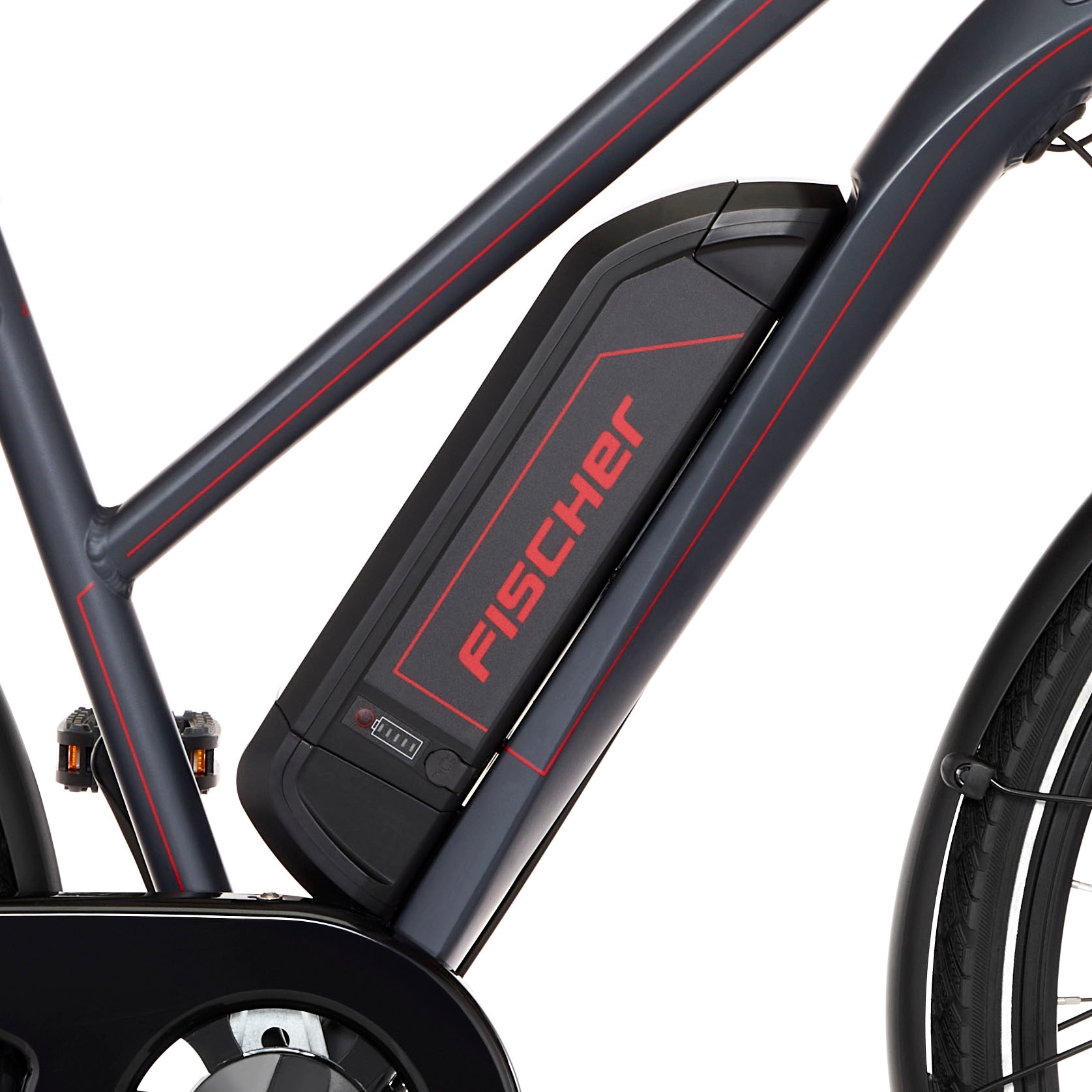 FISCHER Fahrrad E-Bike »VIATOR 1.0 Trapez 44«, 8 Gang, Shimano, Acera, Heckmotor 250 W, (mit integr. Rahmenschloss), Pedelec, Elektrofahrrad für Damen u. Herren