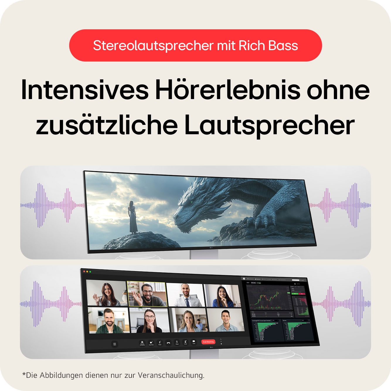 LG Curved-Gaming-Monitor »49U950A« 124 cm/49 ″  5120 x 1440 px DQHD 5 Reaktionszeit 144 Hz