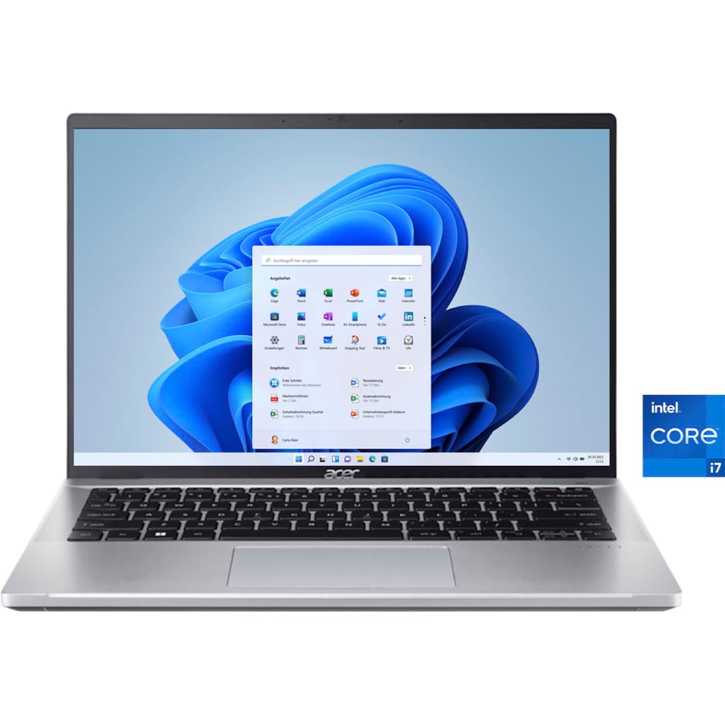 Acer Notebook »Swift Go SFG14-71-704A«, 35,56 cm, / 14 Zoll, Intel, Core i7, Iris Xe Graphics, 1000 GB SSD