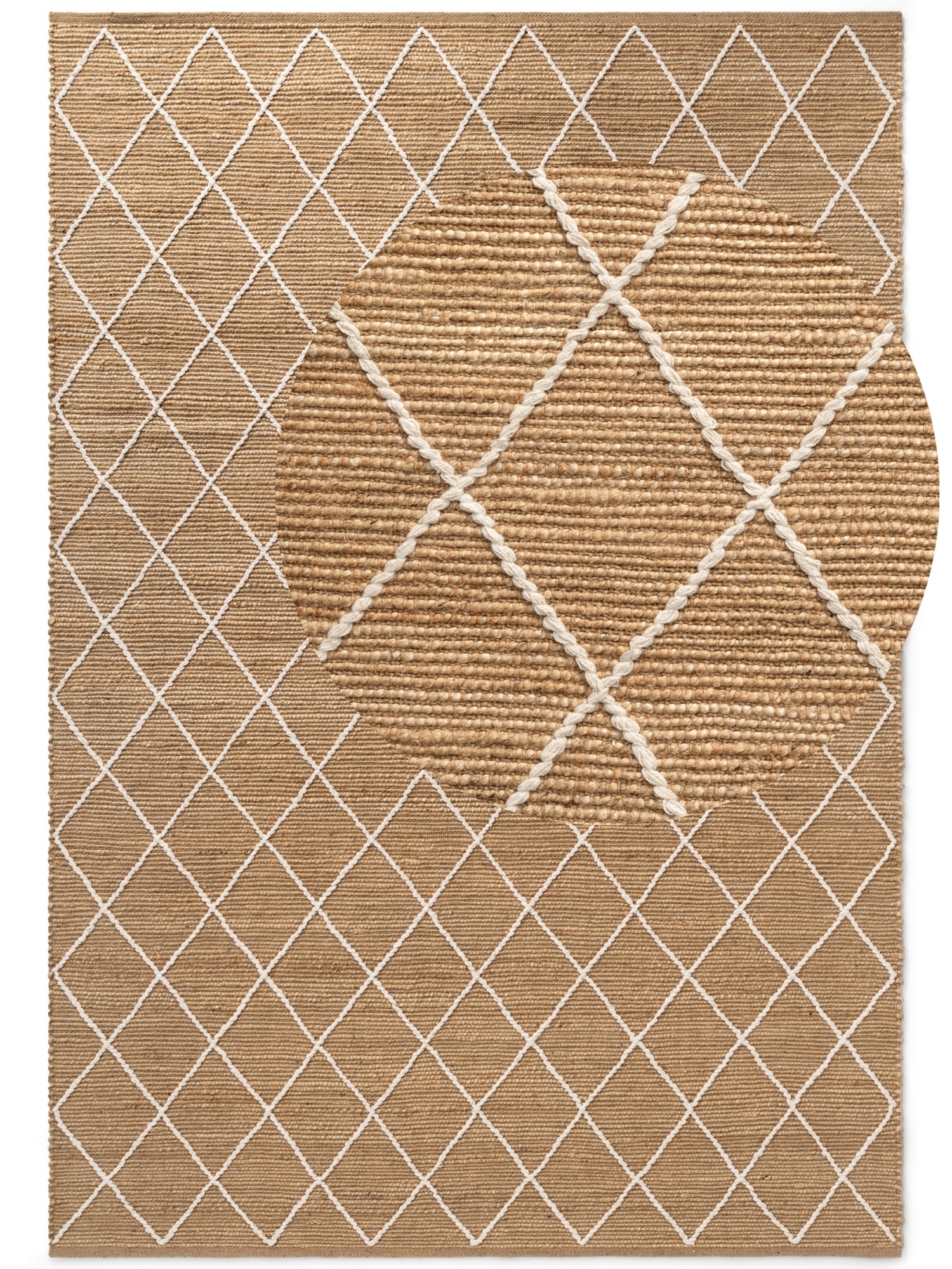 HANSE Home Teppich »Kunu Juteteppich«, rechteckig, 10 mm Höhe, Naturfasern, Jute mit Baumwolle, Wohnzimmer, Diele, Flur, Boho, Skandi