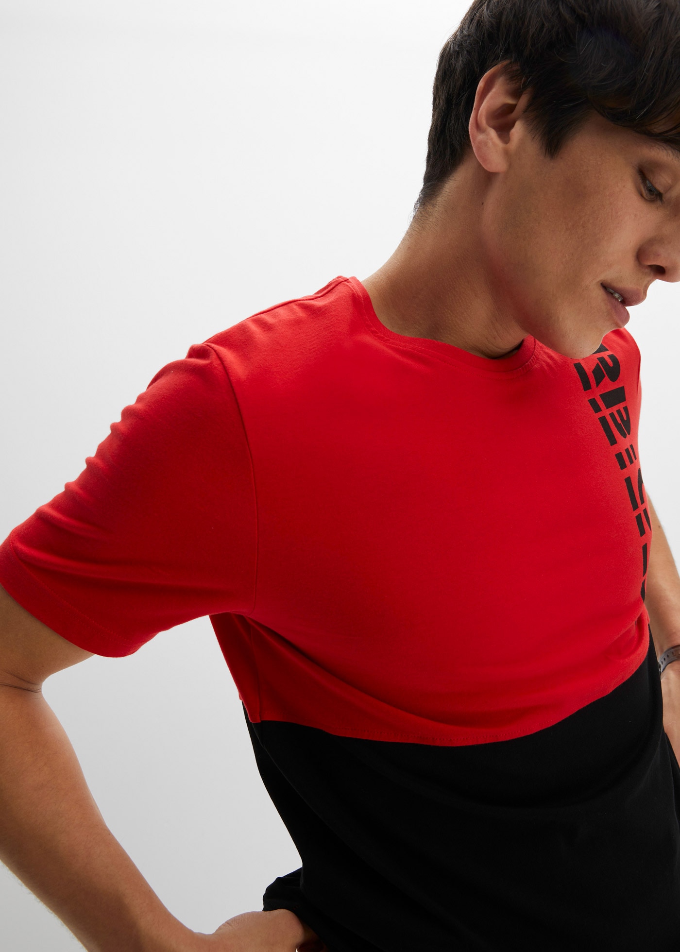 bonprix T-Shirt regular fit, kurzärmelig, aus Baumwolle