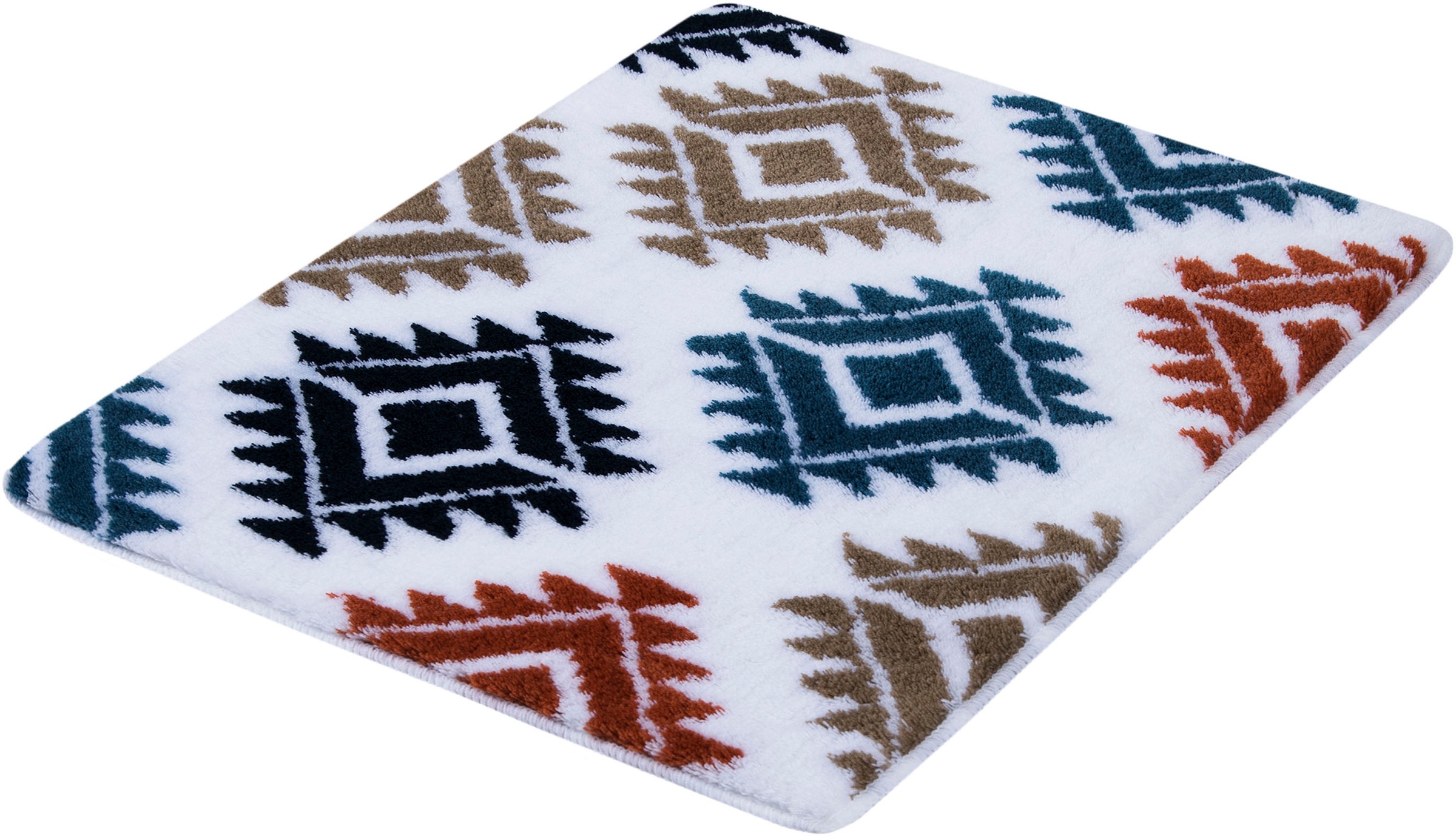 Kleine Wolke Badematte »Luana«, rutschhemmend beschichtet, fußbodenheizungsgeeignet, Badteppich, modernes Ethno Design, waschbar