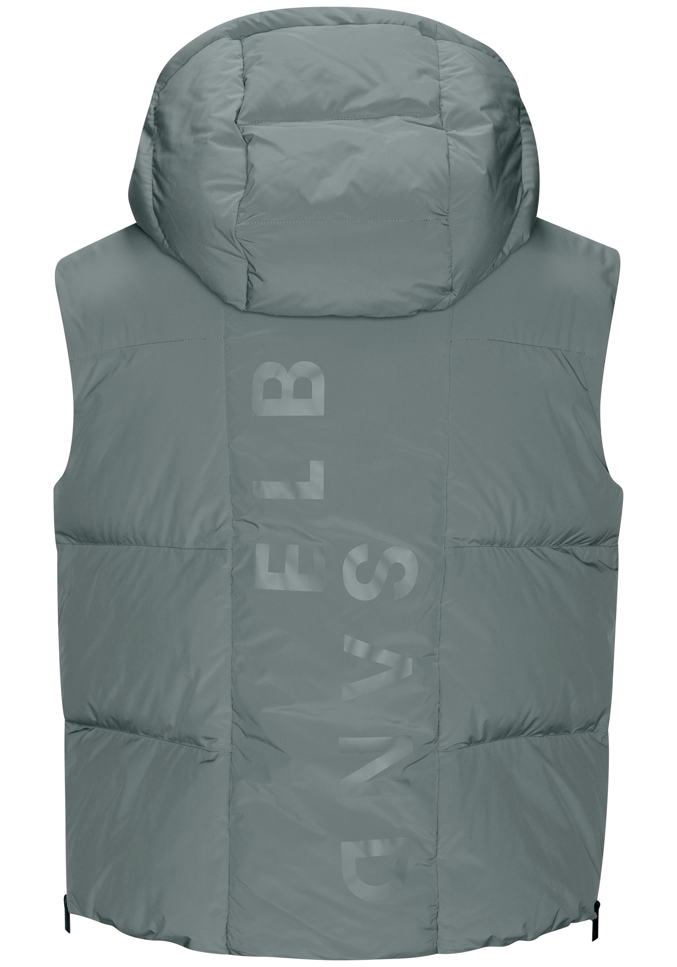 Elbsand Steppweste mit großem Logoprint auf dem Rücken