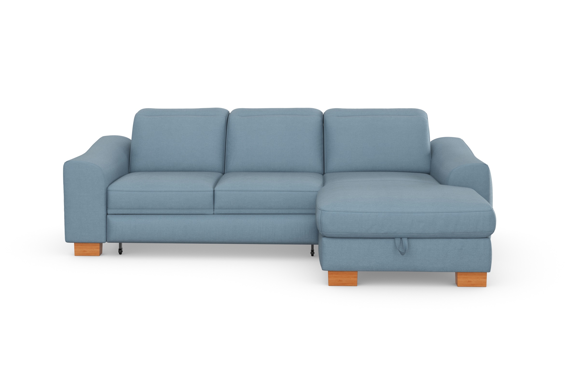 sit&more Ecksofa »Dundee L-Form«, mit Federkern und Massivholzfüßen, wahlweise mit Kopfteilverstellung