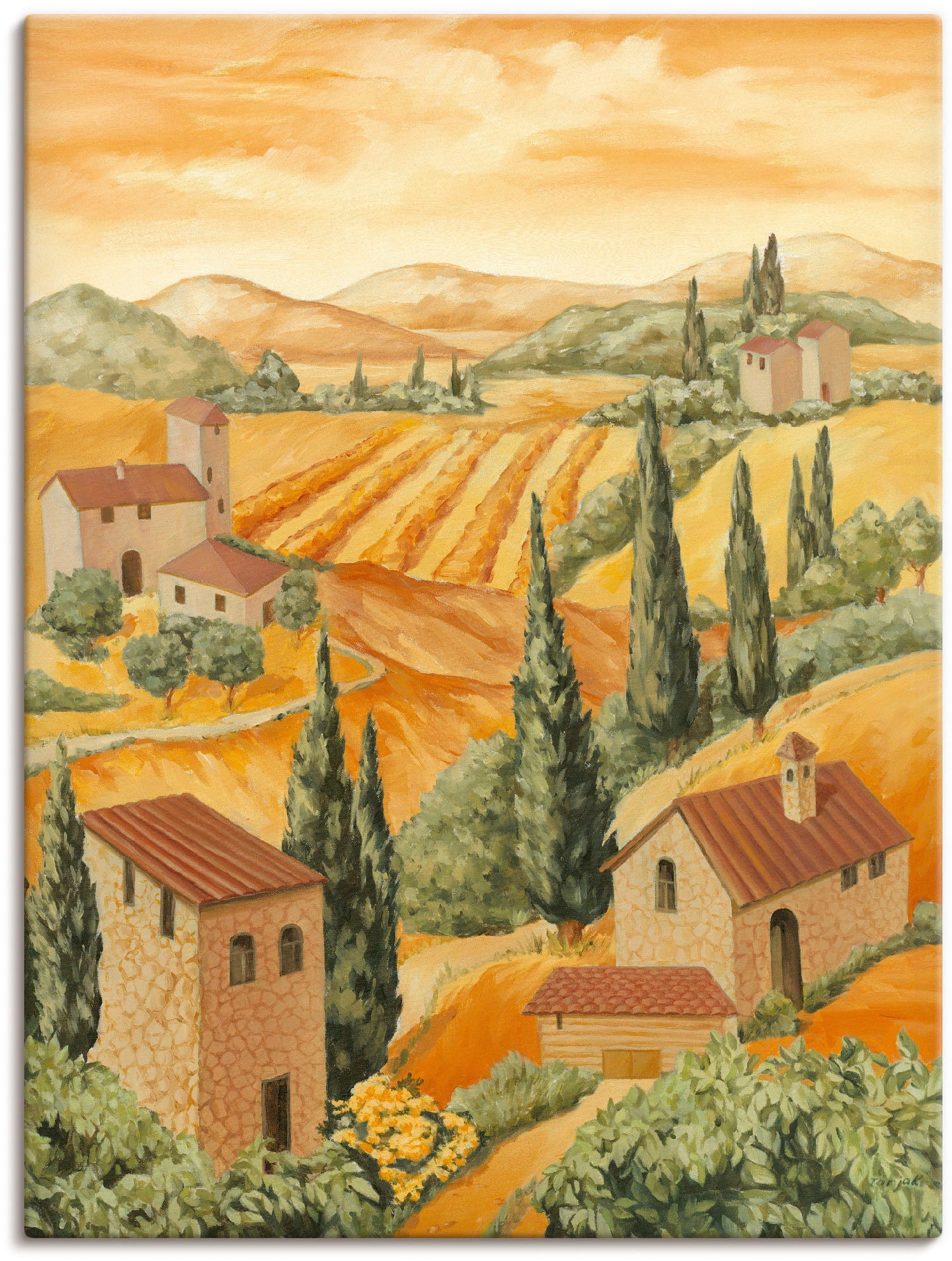 Artland Wandbild »Italien Toscana« Europa 1 Stk. tlg. als Alubild, Outdoorb günstig online kaufen