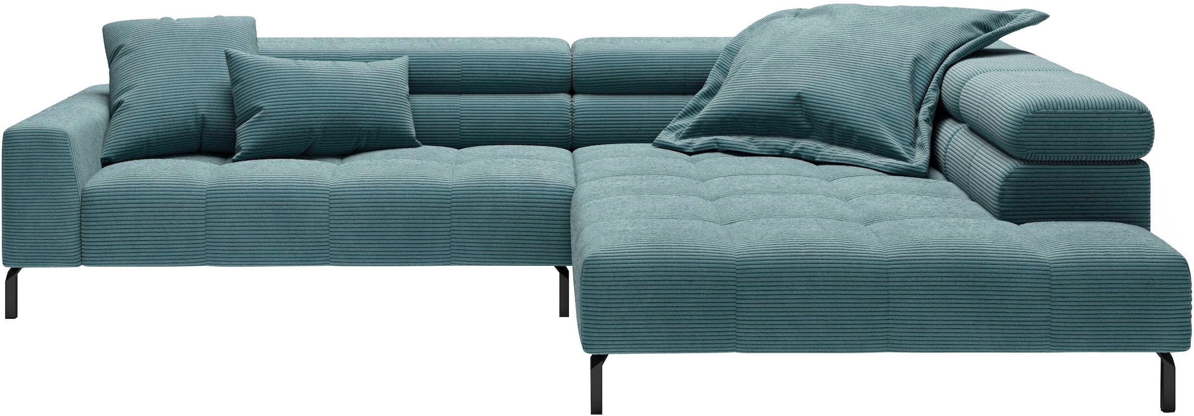 Places of Style Ecksofa »Claya, L-Form, incl. Kopfteilverstellung, Breite 3 günstig online kaufen