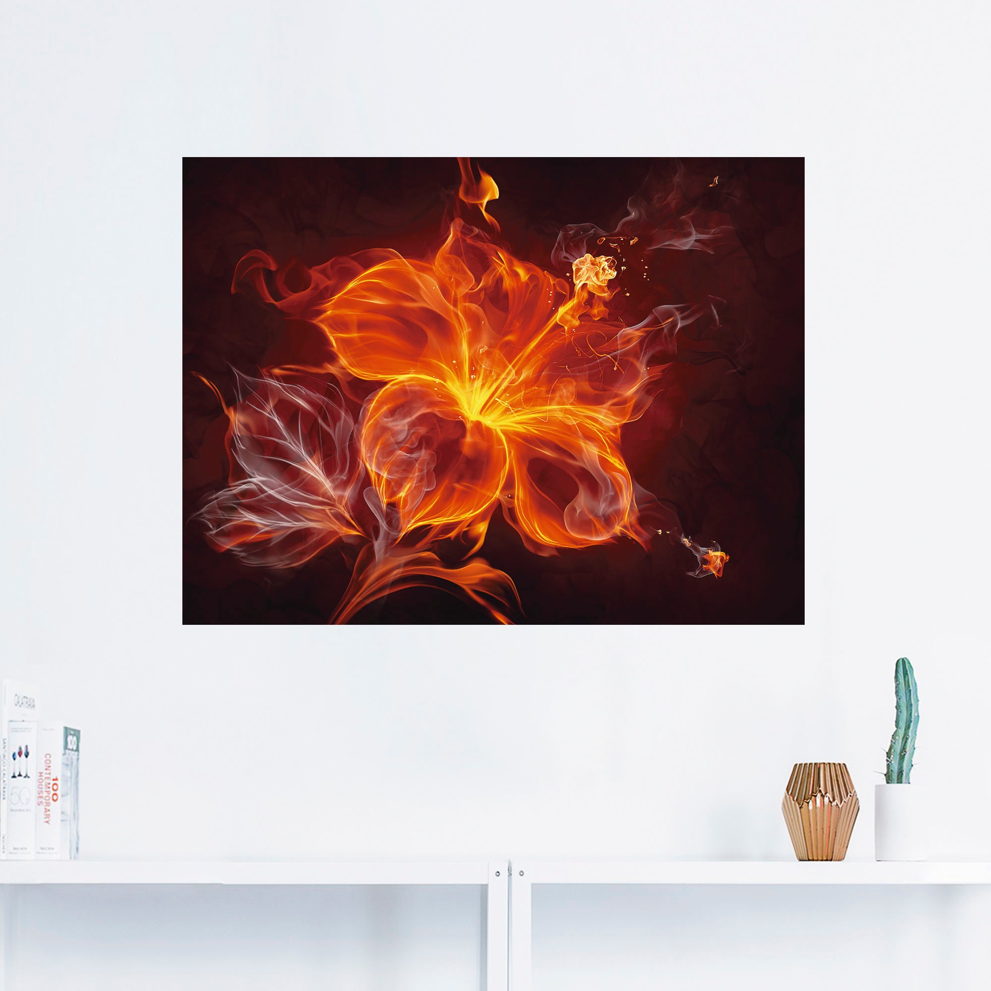 Artland Wandbild »Feuerblume«, Blumen, (1 St.), als Leinwandbild, Poster, Wandaufkleber in verschied. Größen