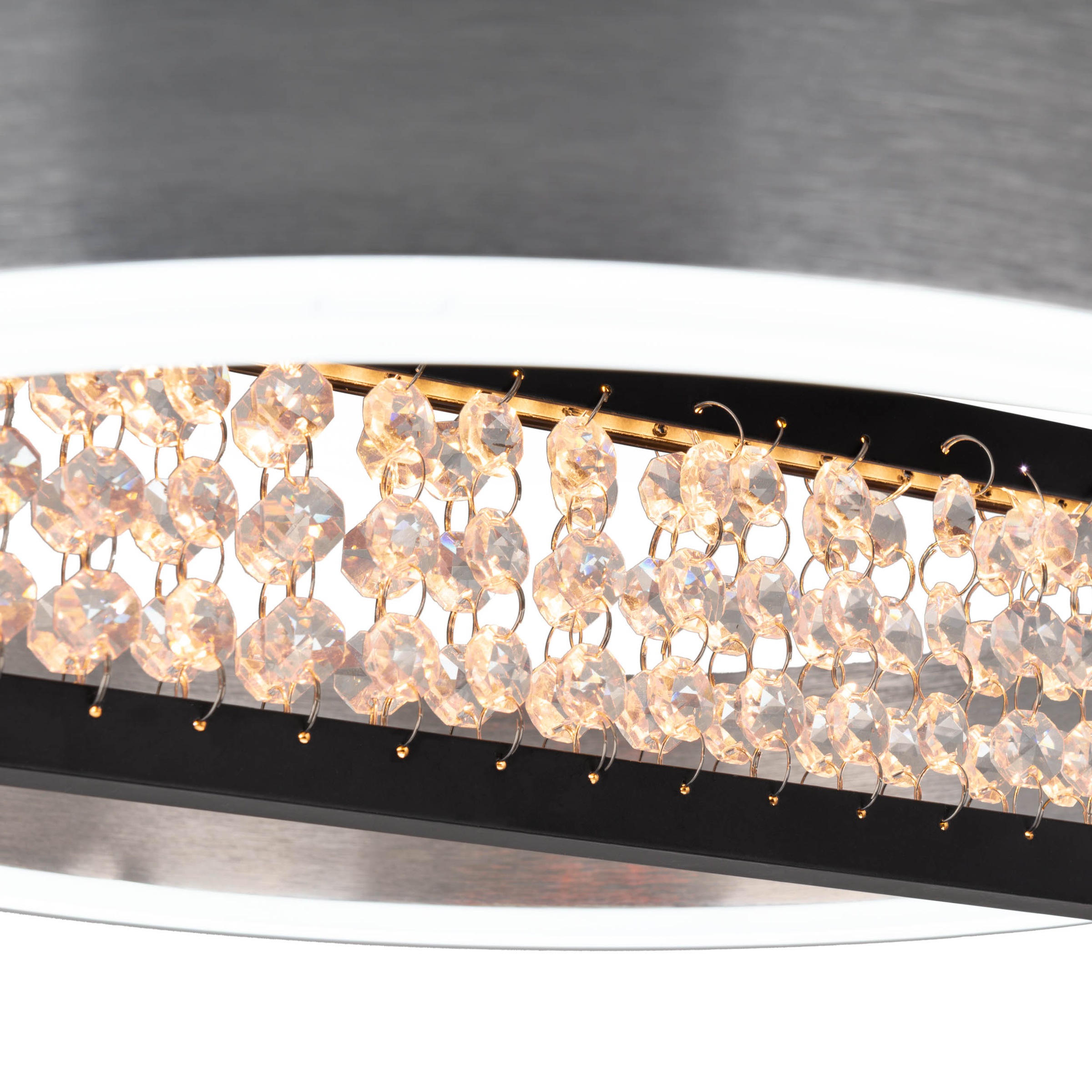 näve LED Pendelleuchte »Yvaris« LED-Modul 1 Stk. warmweiß - kaltweiß dimmbar per Fernbedienung, Memory, Nachtlicht, CCT, Kristallelemente