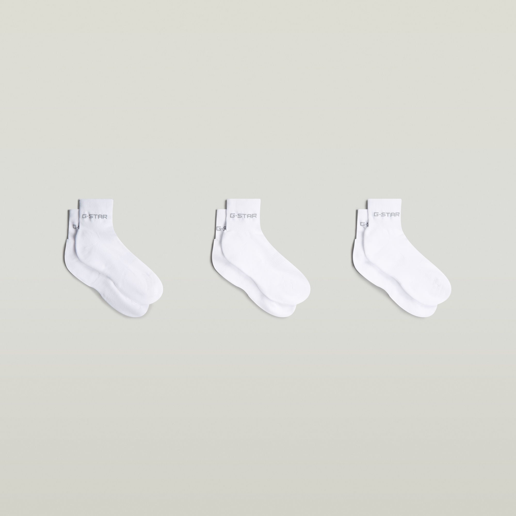G-STAR Sportsocken »MUSK, 3 PACK ANKLET SPORTS SOCKS« Packung, 3 Paar tlg. unifarben, mit Logo-Jacquard