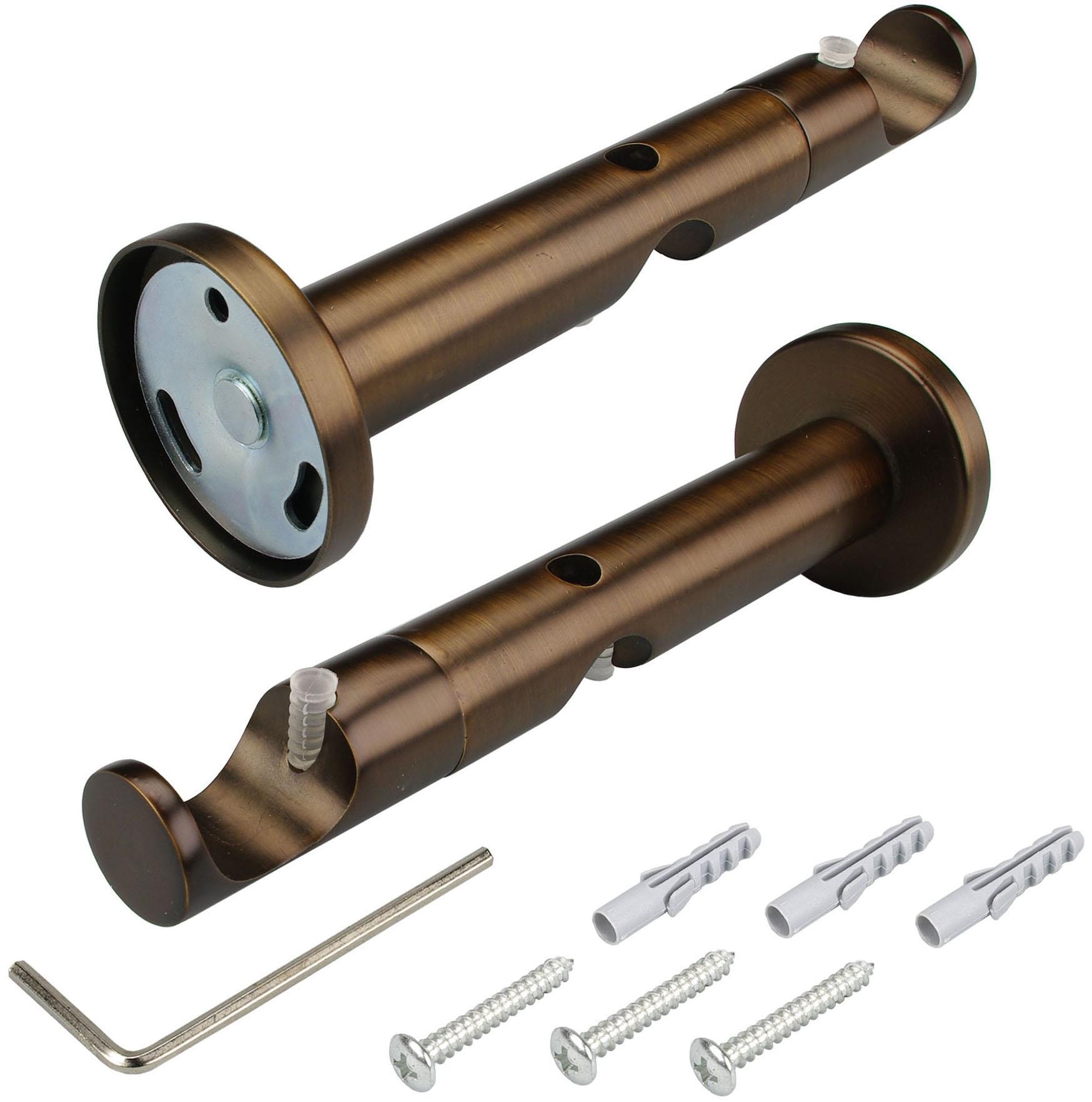 Liedeco Gardinenstange »CELZYLIN01SG2L«, 2 läufig-läufig, Fixmaß, 2-läufig im Fixmaß Ø 25/20 mm