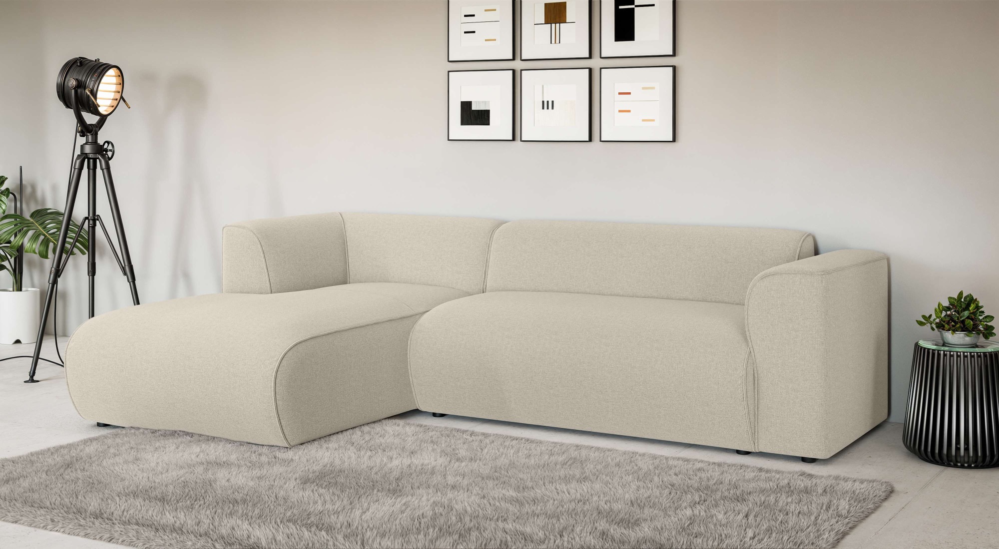 INOSIGN Ecksofa »MERID L-Form (257 cm), zeitlos & stilvolles Design,«, Aufw günstig online kaufen