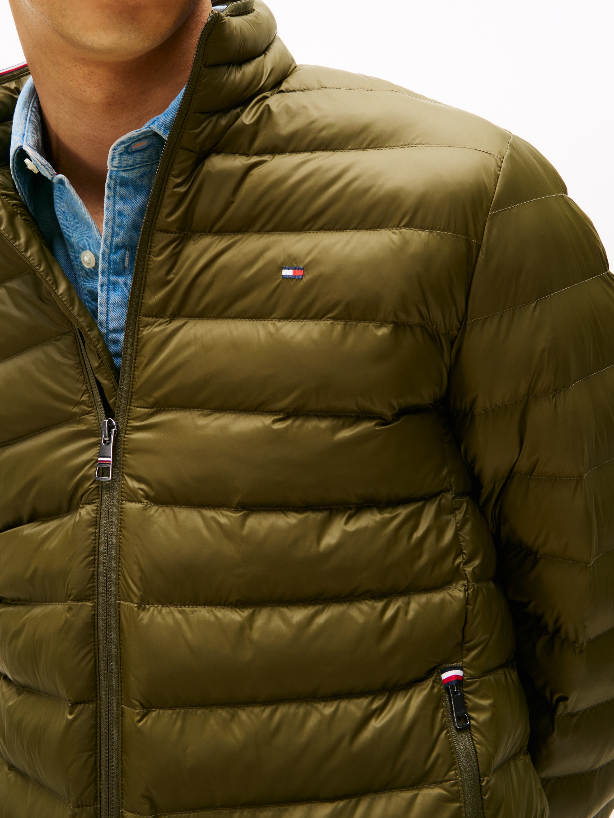 Tommy Hilfiger Steppjacke »PACKABLE RECYCLED JACKET«, Daunenjacke, Übergangsjacke mit Logostickerei