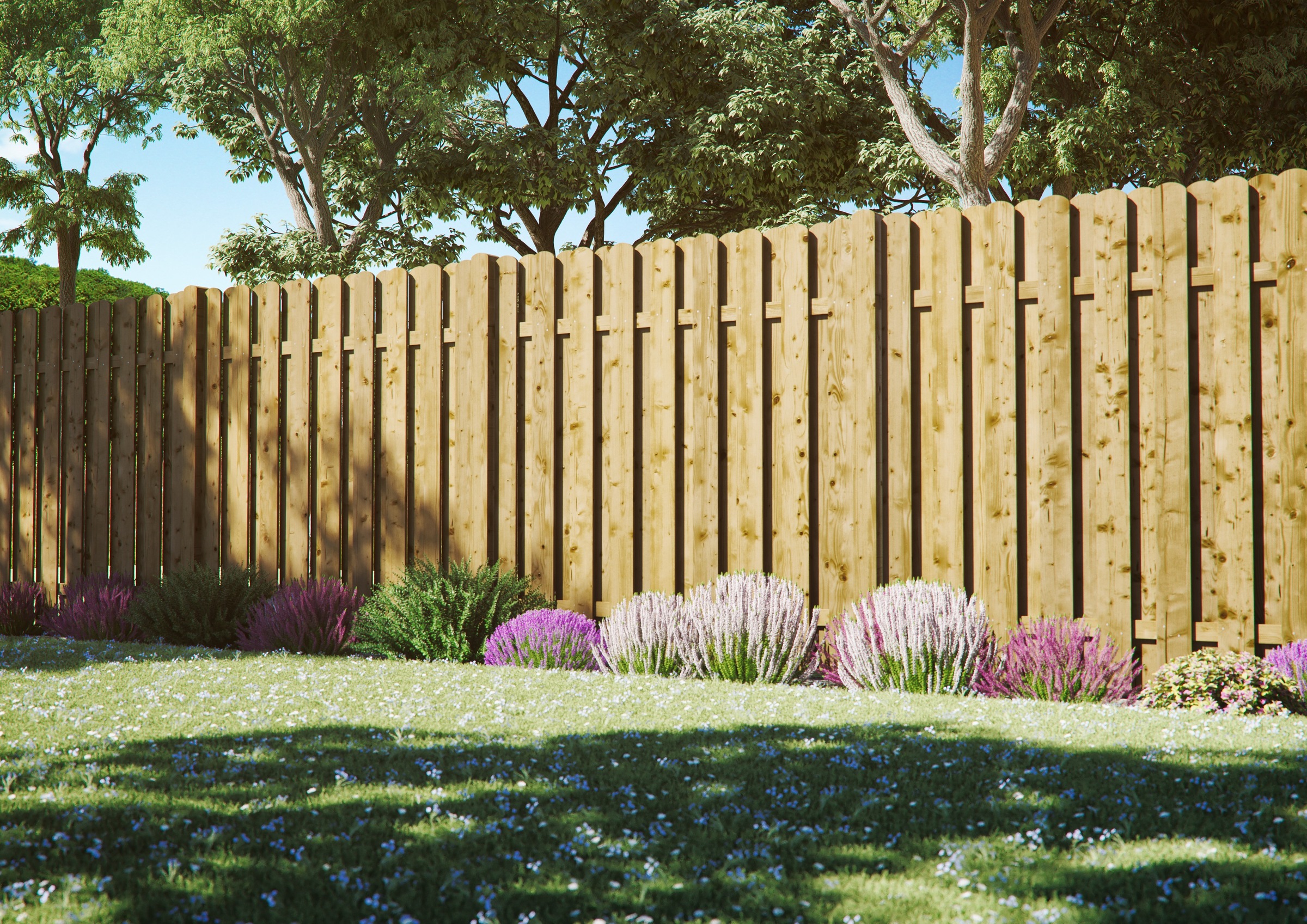Tetzner & Jentzsch Bohlenzaun »Los Angeles 4« 6 Elemente, LxH: 1143x180 cm günstig online kaufen