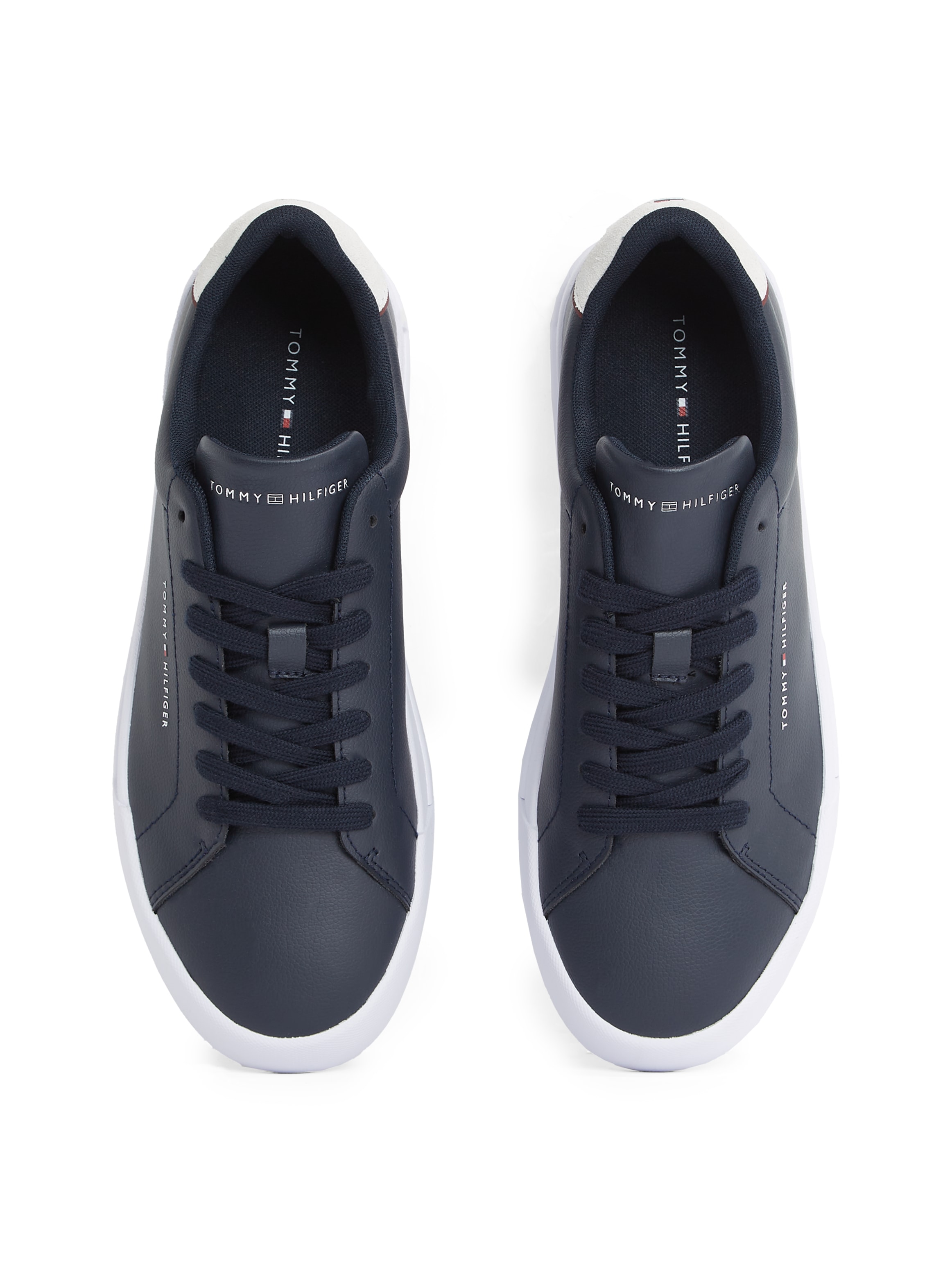Tommy Hilfiger Sneaker »TH COURT LTH DETAIL ESS«, Freizeitschuh, Halbschuh, Schnürschuh mit seitlichem Logoschriftzug