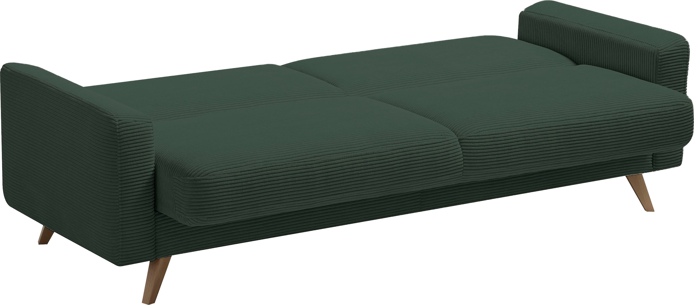 exxpo - sofa fashion 3-Sitzer »Samso, elegant und bequem, aktueller Cord Bezug, Kippcouch« hochwertige Verarbeitung, Schlafsofa inkl. Bettfunktion und Bettkasten
