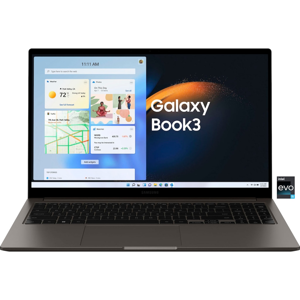 Samsung Notebook »Galaxy Book3«, 39,6 cm, / 15,6 Zoll, Intel, Core i5, Iris Xe Graphics, 512 GB SSD