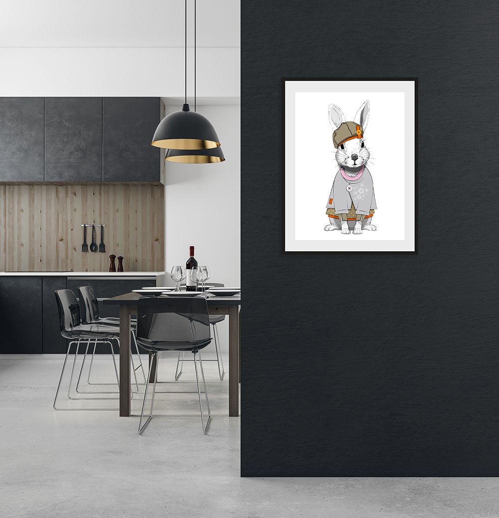 queence Bild »Leevi«, Hase-Hasen-Kunst-Haustiere, (1 St.), HD Premium Poste günstig online kaufen