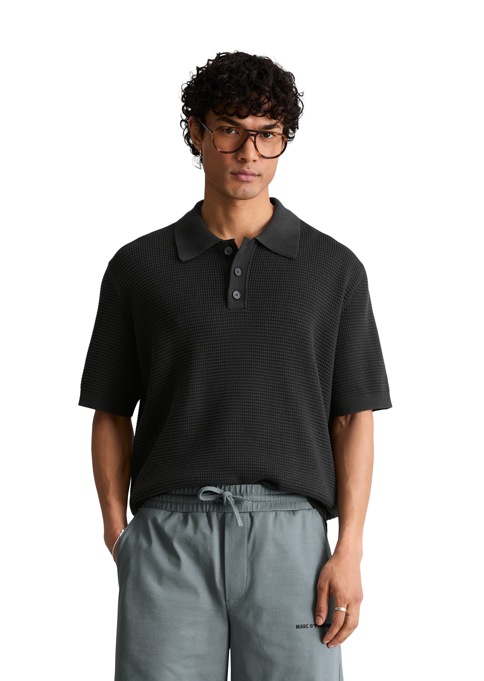 Marc O'Polo DENIM Poloshirt mit Waffelstruktur, regular fit