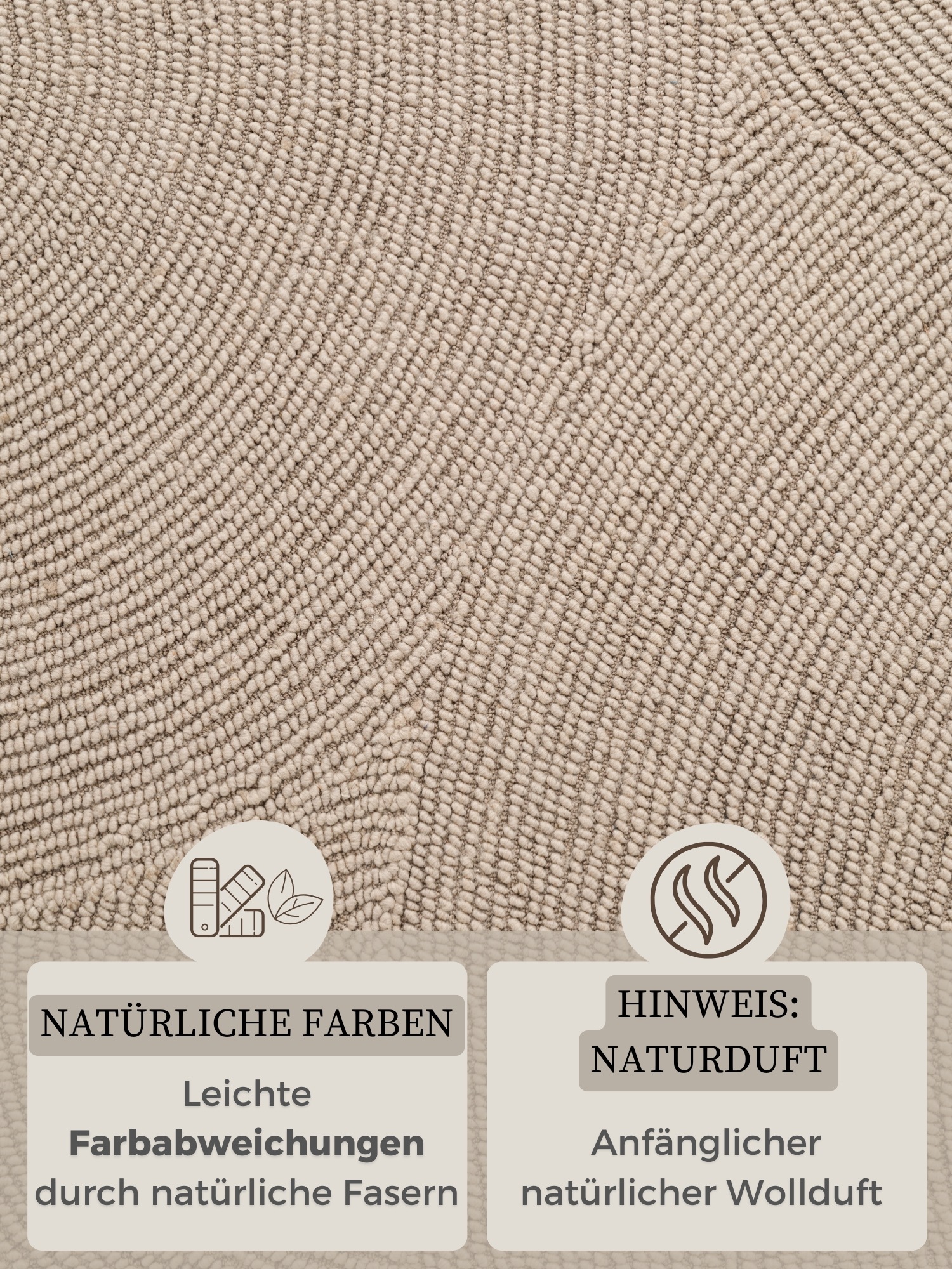 HANSE Home Wollteppich »Eleni«, rechteckig, 18 mm Höhe, Handgetuftet, Wolle, Natur, Wohnzimmer, Schlafzimmer, Skandi, Hygge