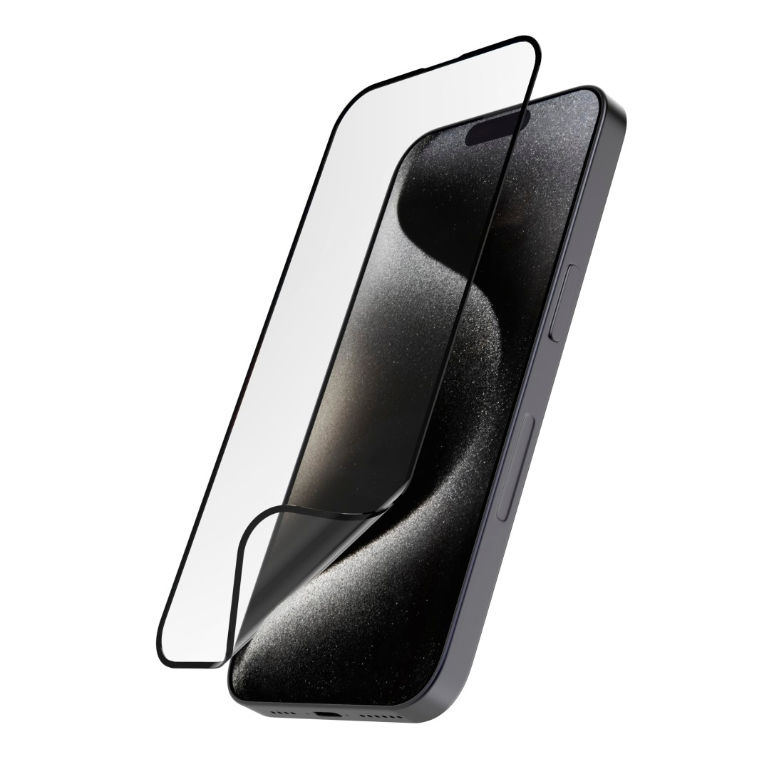 Hama Displayschutzglas »Displayschutz für iPhone 15 Pro (Panzerglasfolie, D3O, Montagehilfe)«, für iPhone 15 Pro