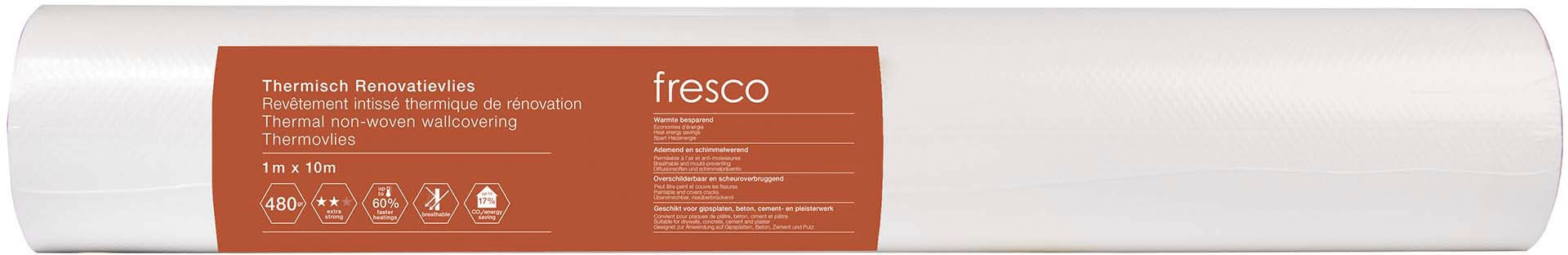 Isoliertapete »Fresco Thermisches Renovliestapete Weiss 10mx1m (480g/m2)«, uni, Fresco Thermisches Renovliestapete Weiss 10mx1m (480g/m2)