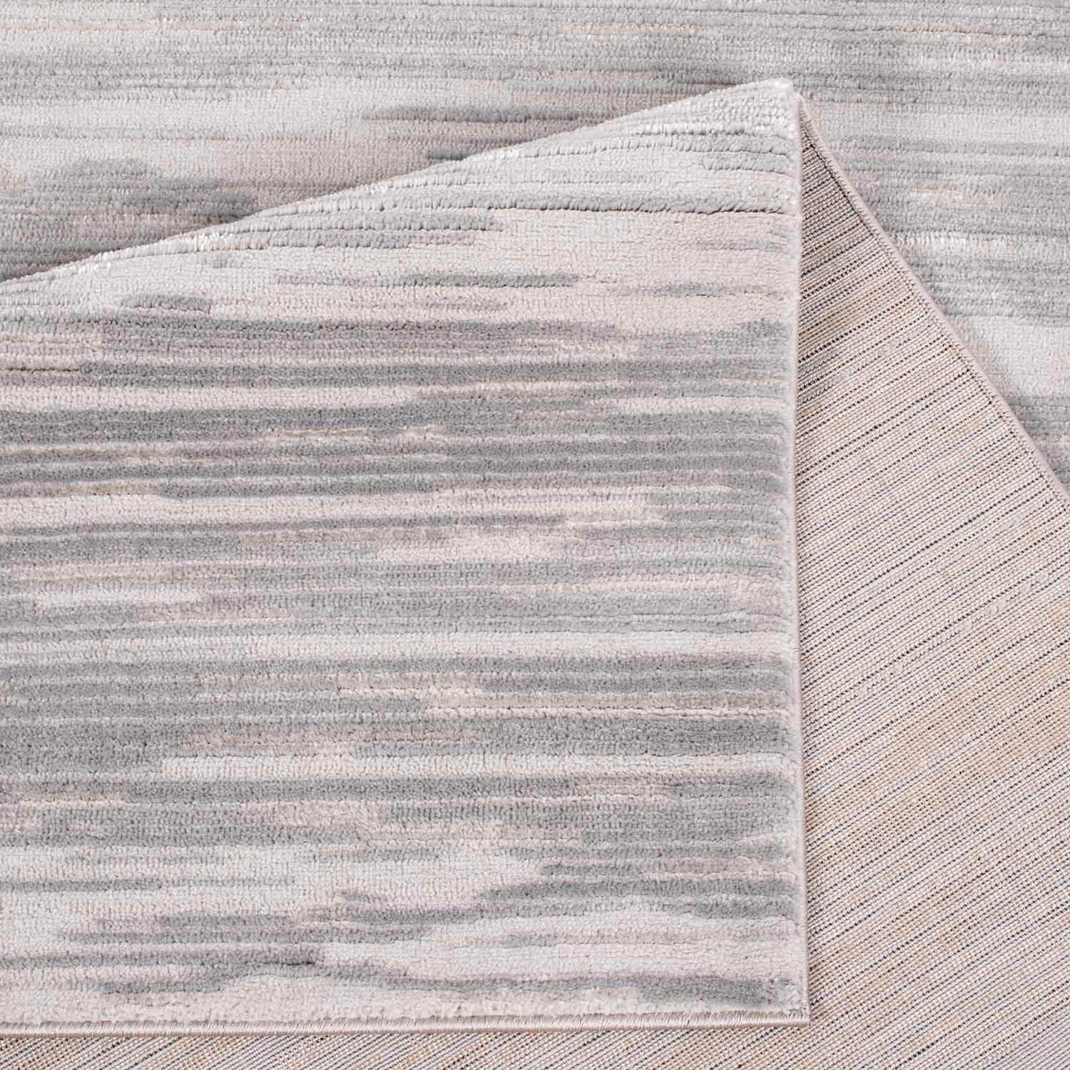 3. Bild von Carpet City Teppich »Platin 7737«, rechteckig, Kurzflor, Streifen-Optik, Glänzend durch Polyester